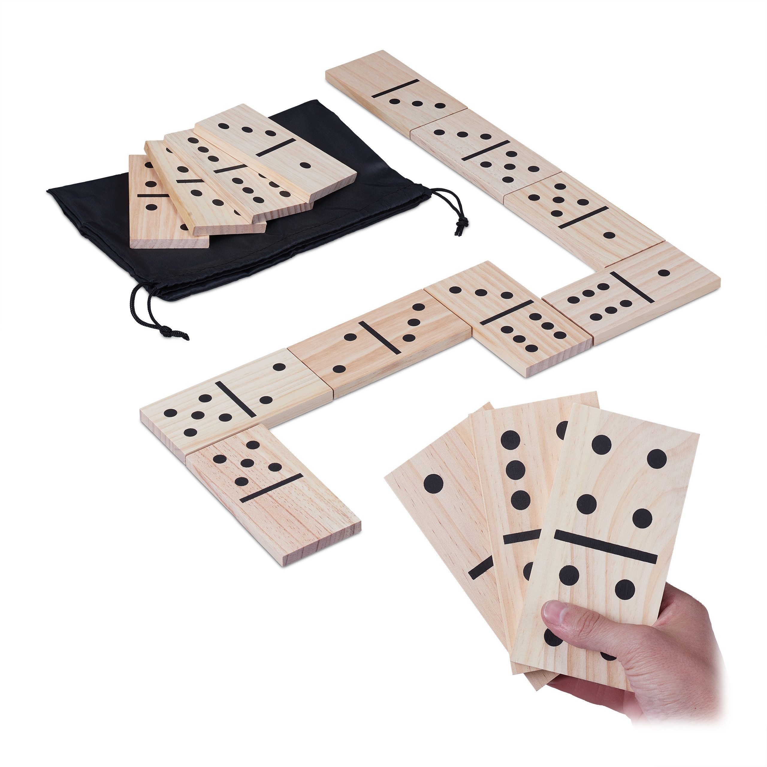relaxdays Spiel Domino 28-tlg.