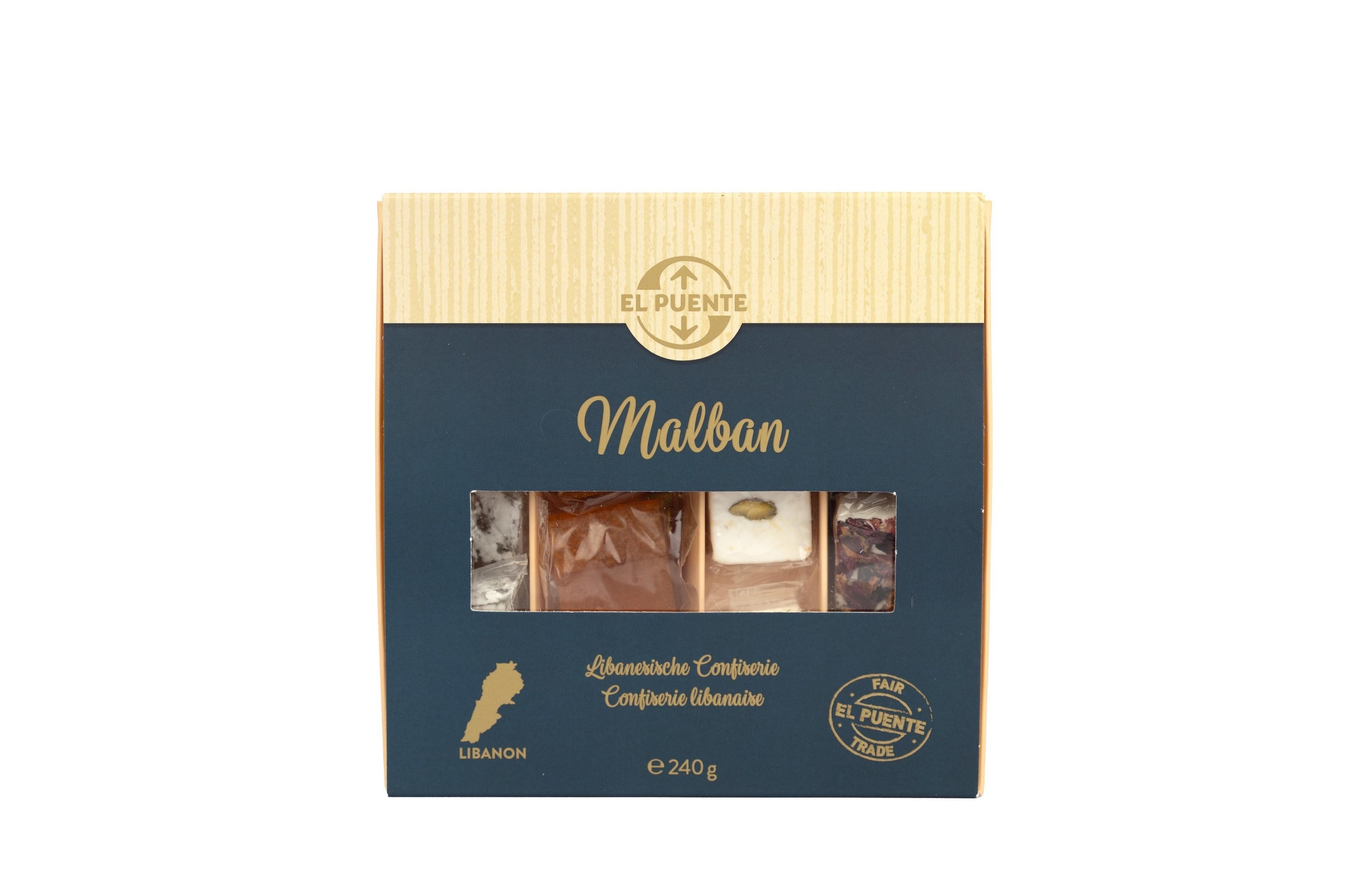El Puente Knabberei Malban-Nougat - Libanesische Confiserie, Fair Trade, Glutenfrei, Handmade