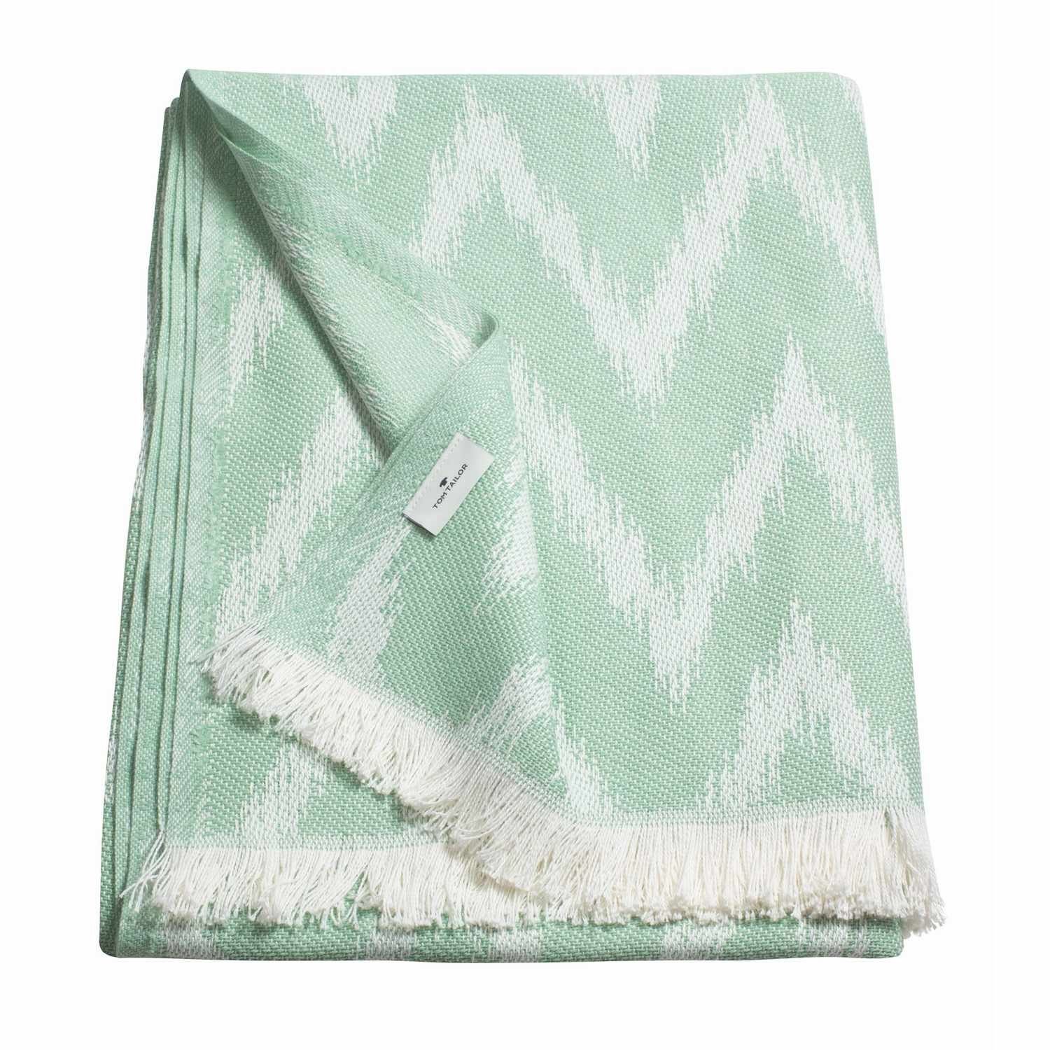 TOM TAILOR Tagesdecke ZIGZAG Sommerdecke, 140 x 180 cm in Mint