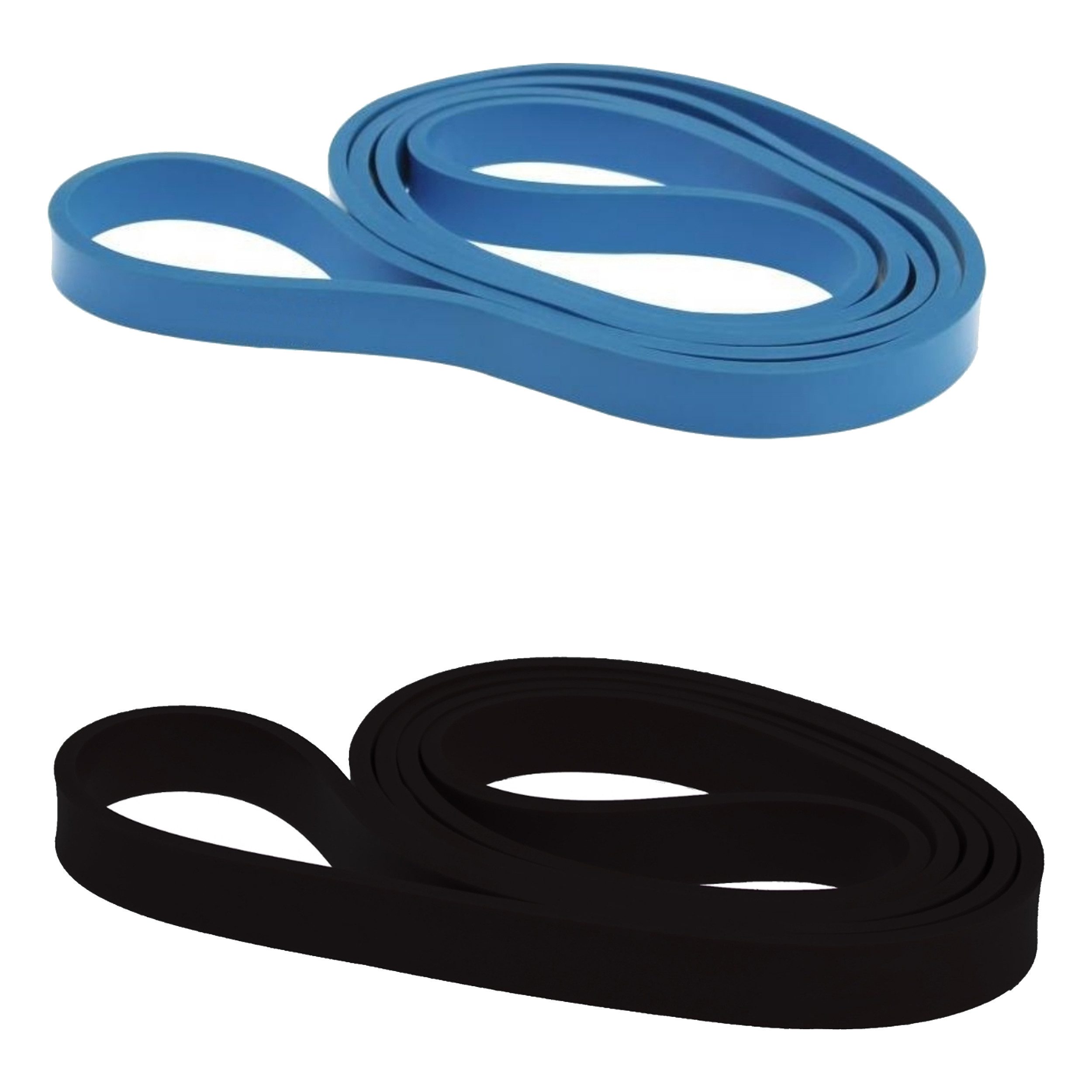 L.A. Sports Trainingsband Fitnessbänder 2er Set Widerstandsband Klimmzugband 208cm Schlaufe