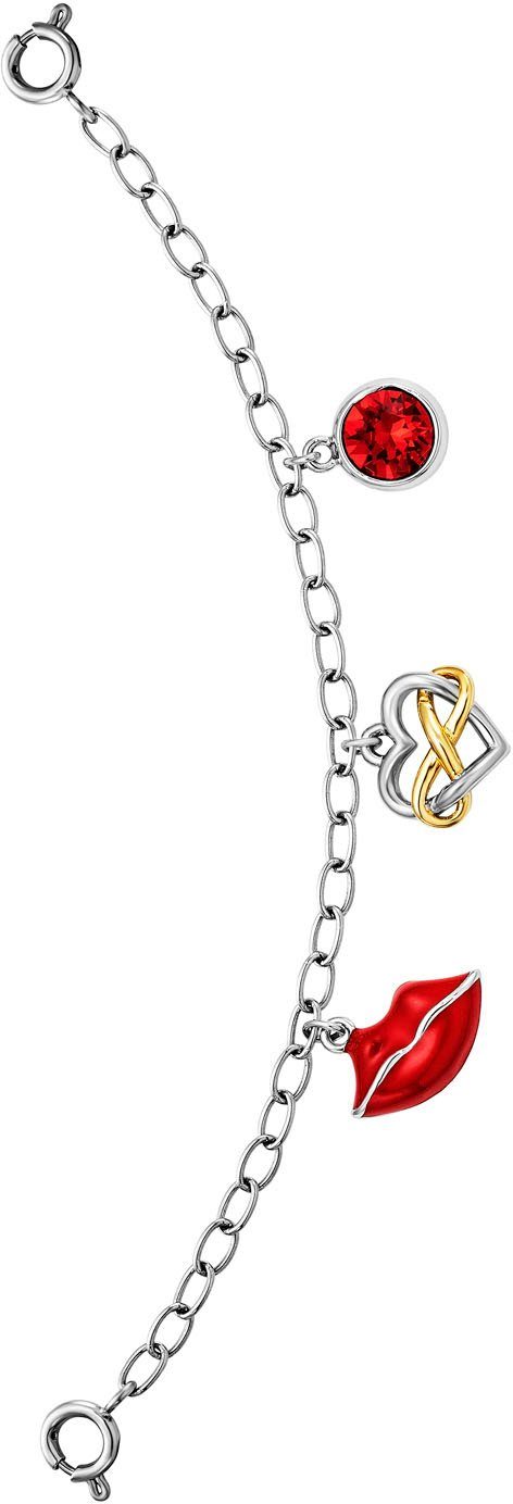 Julie Julsen Часыcharmeinhänger Charming Red Lips, JJCG28645-4, Herz, Unendlichkeit, Часыkette, Accessoire, Geschenkidee