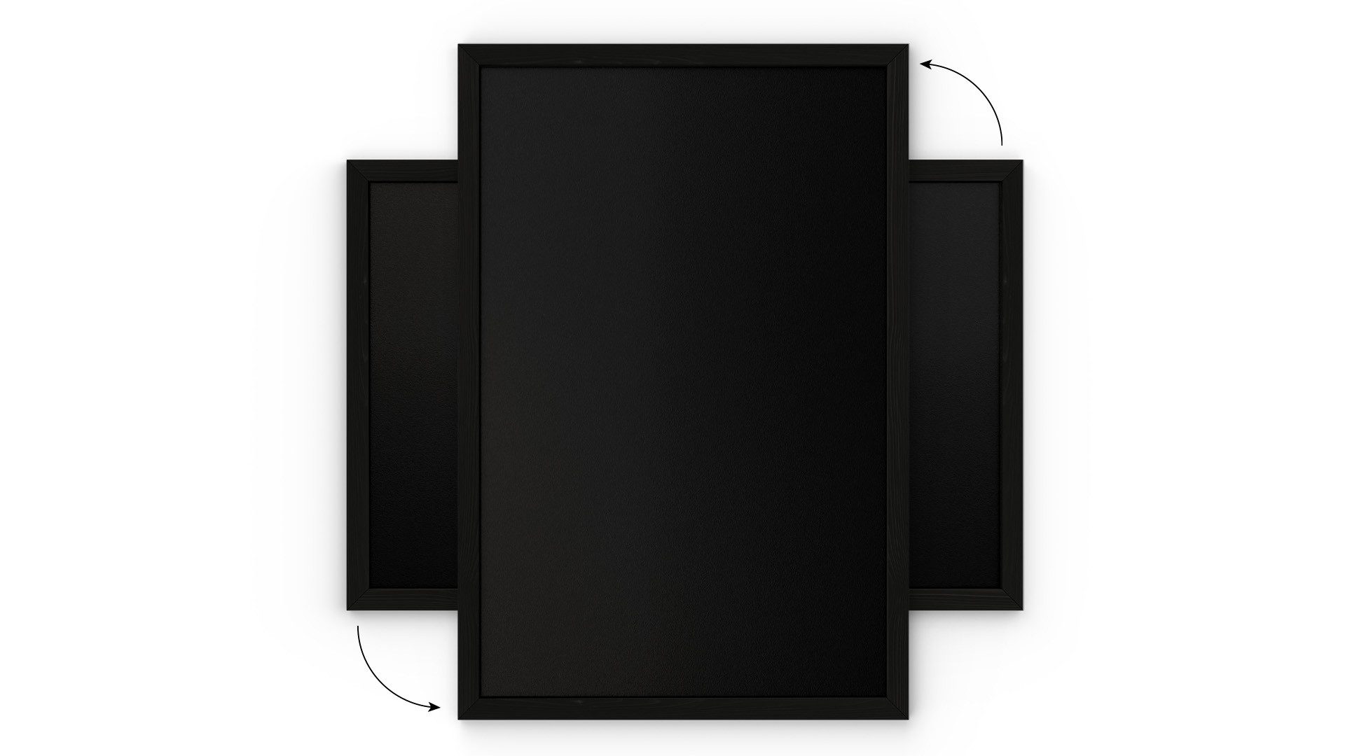 ALLboards Wandtafel Schwarze Kreidetafel, ECO-Holzrahmen