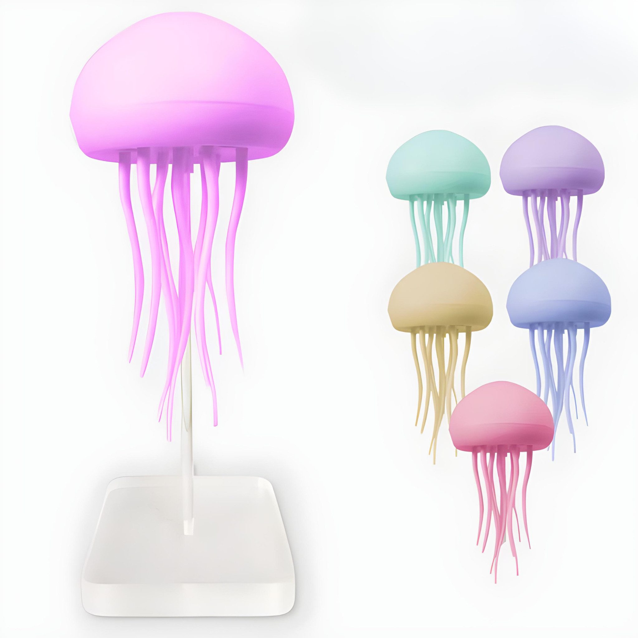 HS.SUPPLY LED Nachttischlampe Jellyfish Lampe, Quallen Lampe, LED Nachttisc günstig online kaufen