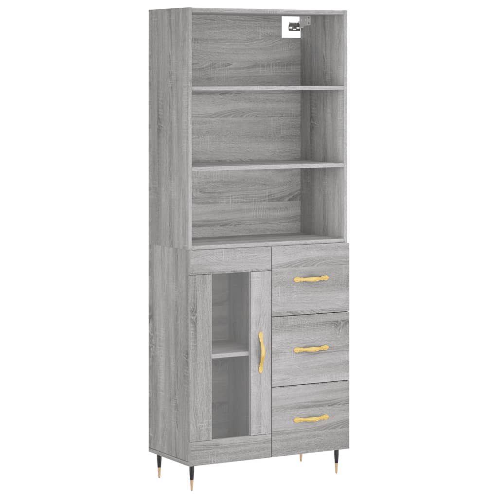 vidaXL Highboard Highboard Grau Sonoma 69,5x34x180 günstig online kaufen
