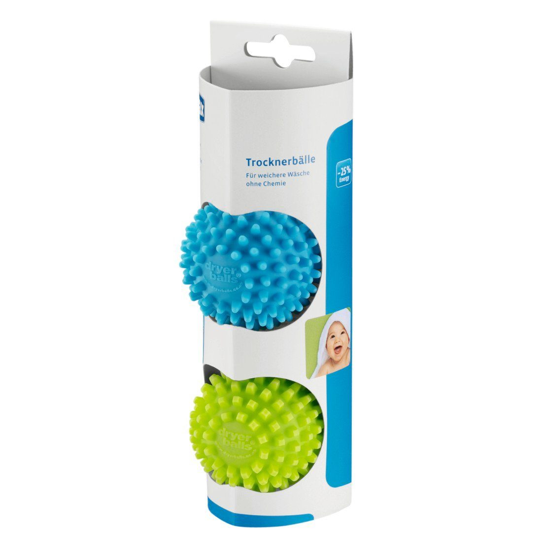 Xavax Trocknerball Trocknerbälle für Wäschetrockner, Trocknerkugel, 2er Set, für weiche Wäsche