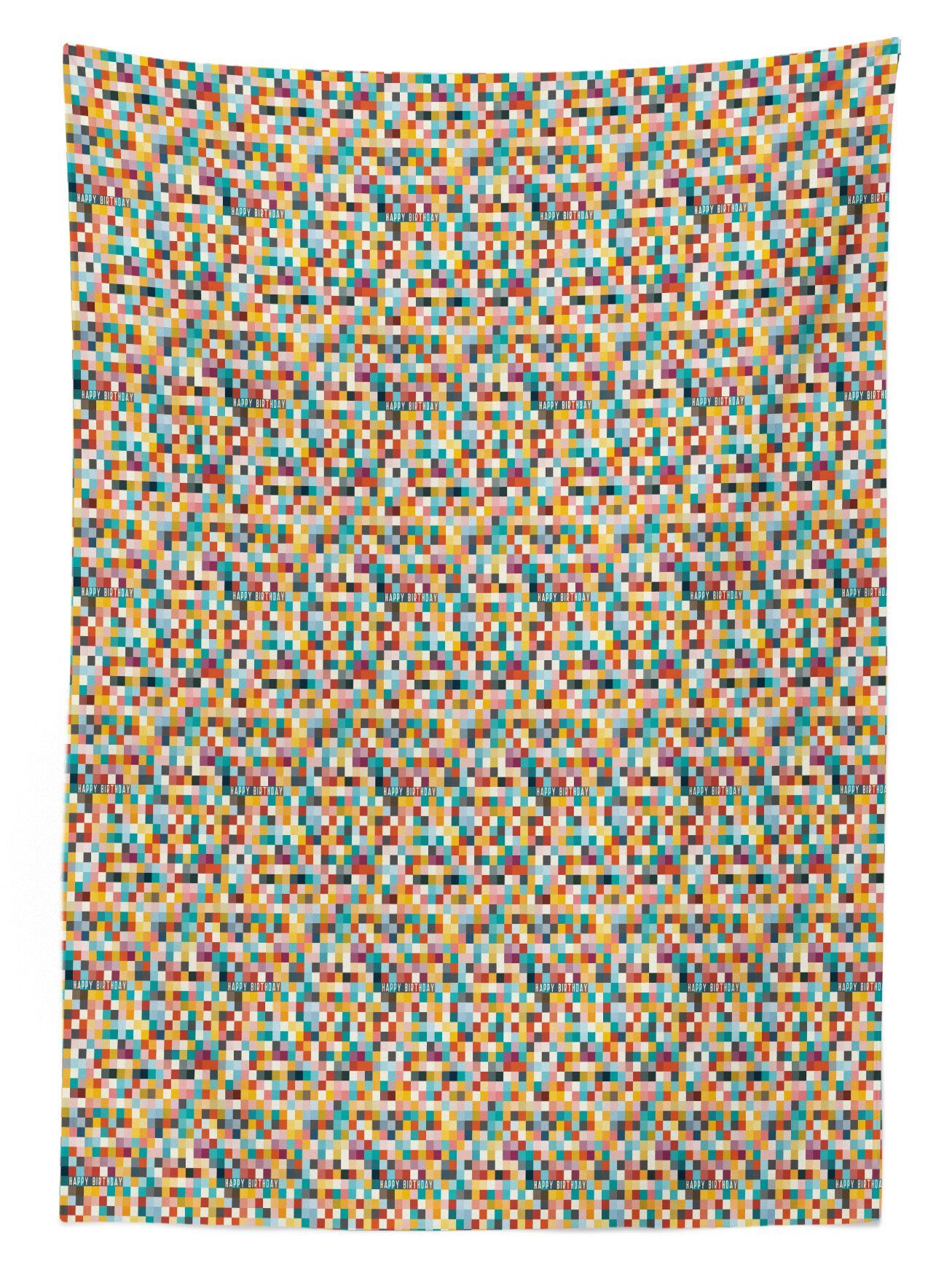 Tischdecke Abstrakte Waschbar Kunst Farben, Bereich Farbfest den Geburtstag Abakuhaus Klare Checkered Außen geeignet Für