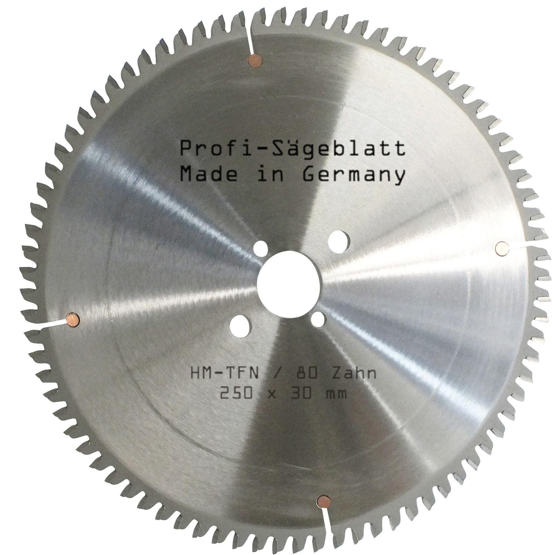 x 80 250 Trapez 30 HM Sägeblatt mm x TFN-Zahn BauSupermarkt24 Kreissägeblatt Flachzahn Kreissägeblatt