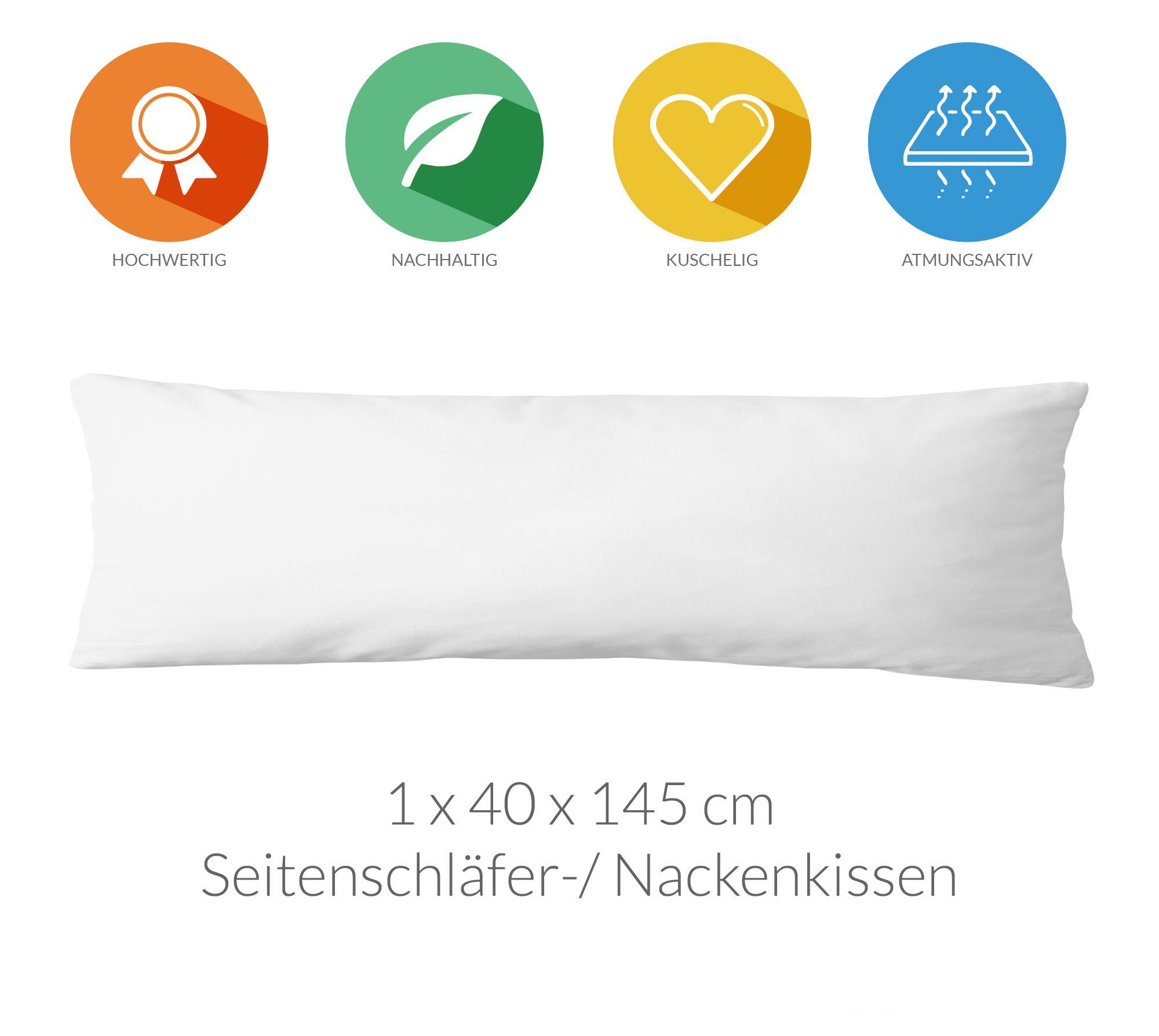 Lavea Kissenbezug Jasmin, (1 Stück), Kopfkissenbezug 40x145 cm - 100% atmun günstig online kaufen