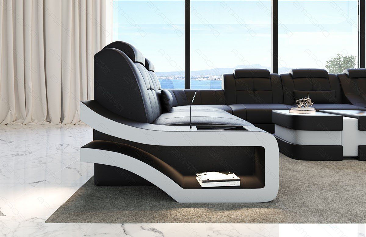 Bettfunktion Sofa XXL Ledersofa Elegante mit Couch, Wohnlandschaft wahlweise Leder Dreams Form Sofa
