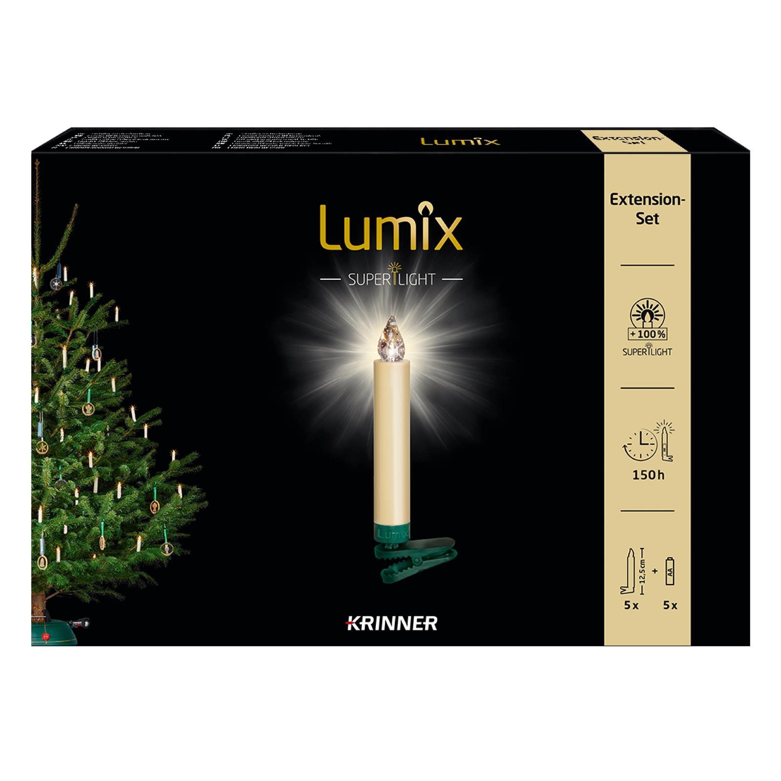 lumix LED-Christbaumkerzen LUMIX SuperLight Elfenbein Erweiterung