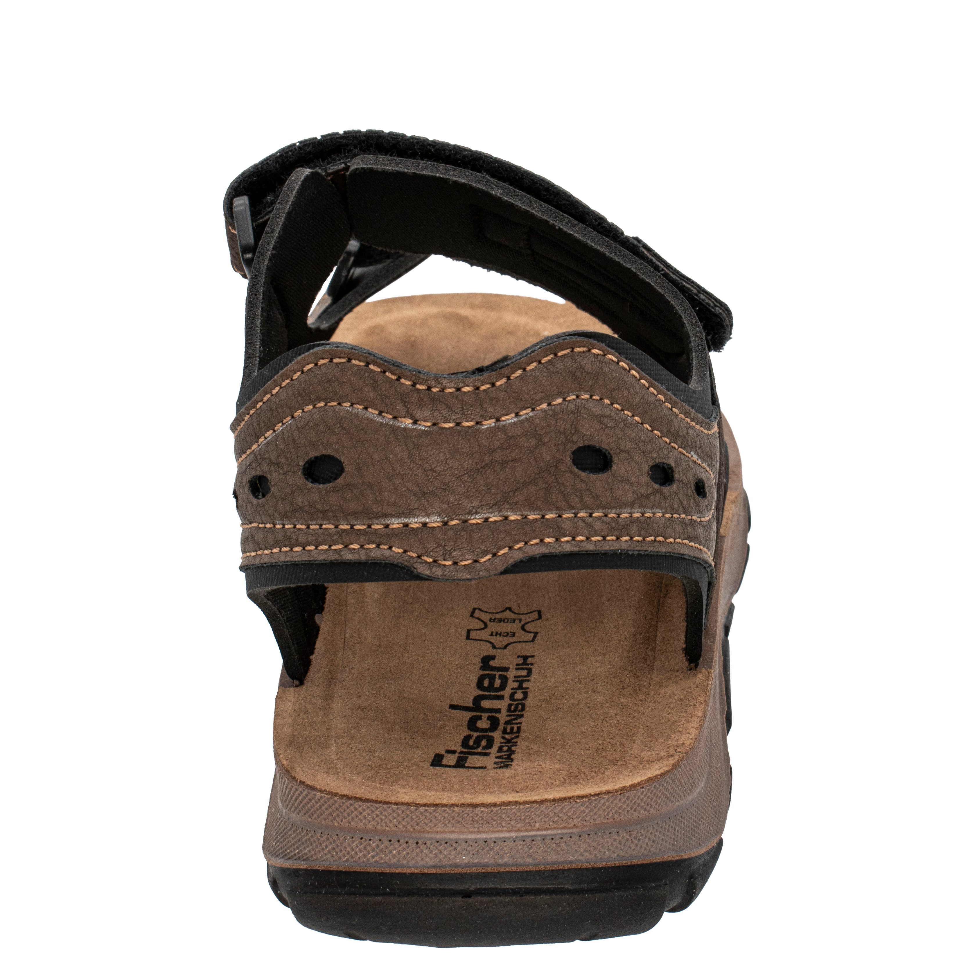 Fischer-Markenschuh Trekking Sandale aus Vegano (Lederimitat), Synthetik-Futter, Leichte PU-Sohle