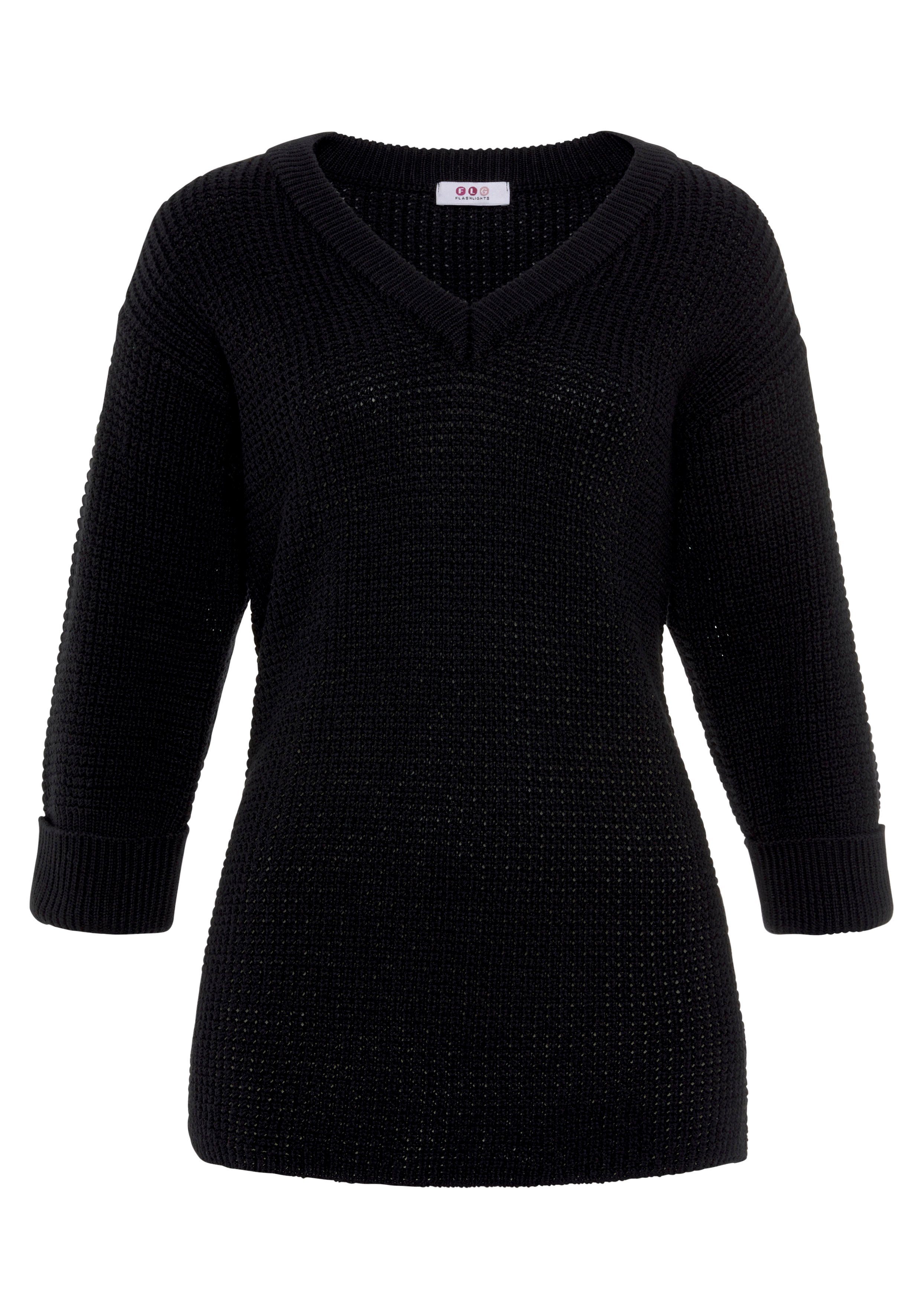 V-Ausschnitt-Pullover