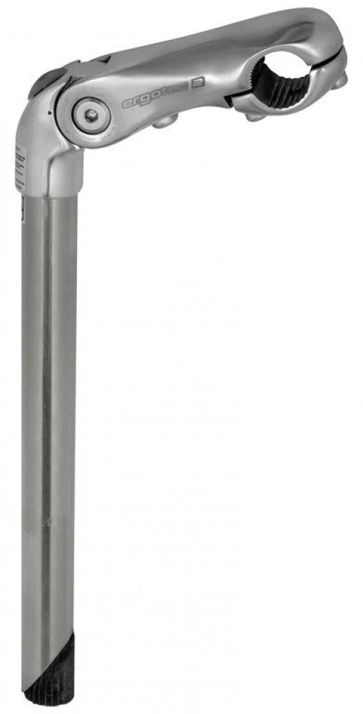 Ergotec Fahrradlenker Ergotec Vorbau Kobra Vario SL110mm Alu -10/+50° silber 1 1/8" Ø 25,4mm