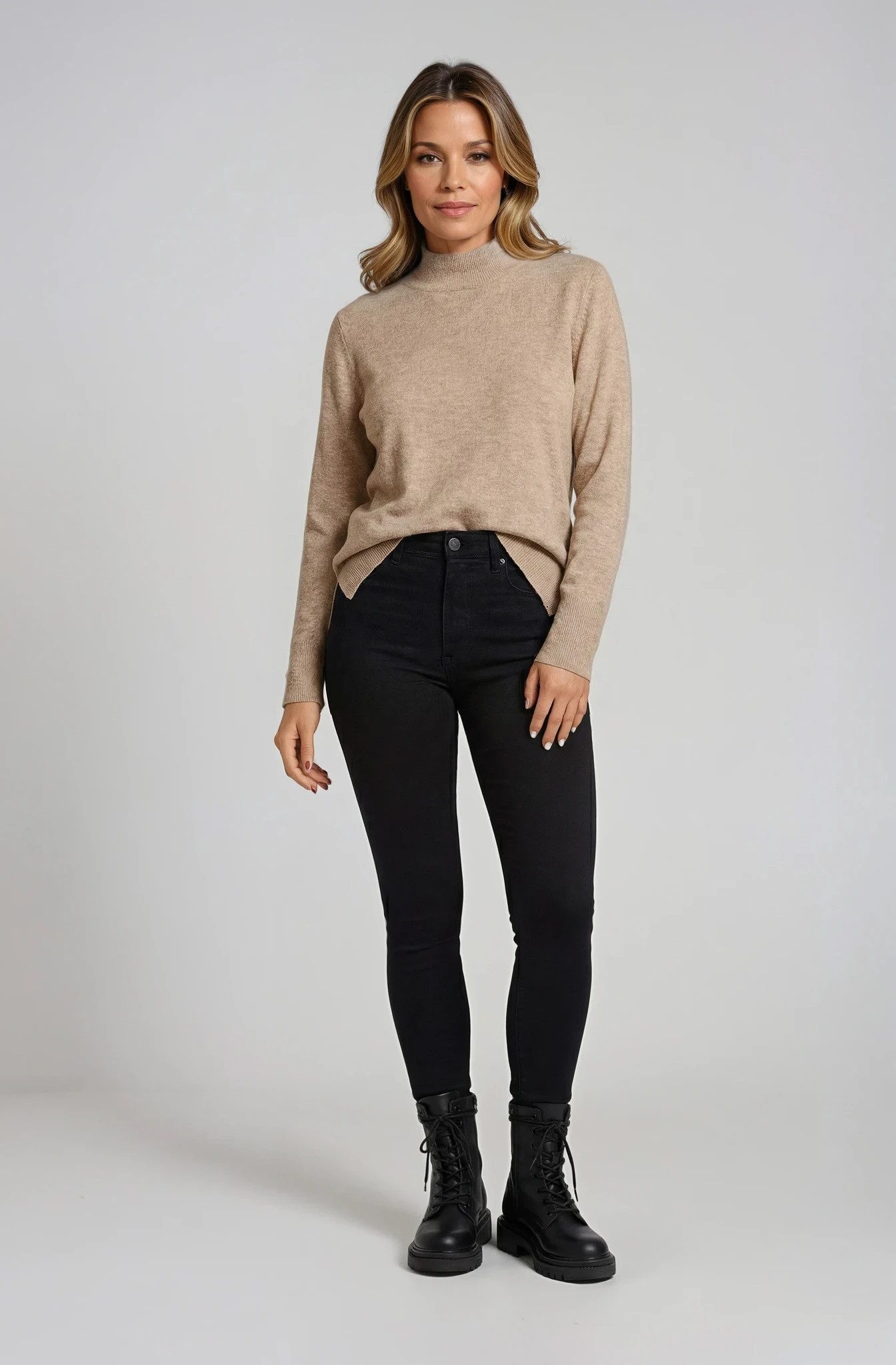 Ariun Kaschmirpullover Gobi mit seitlichen Schlitzen