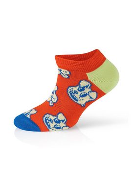 Happy Socks Sneakersocken 4-Pack Kids Low Cat-Dog gekämmte Baumwolle