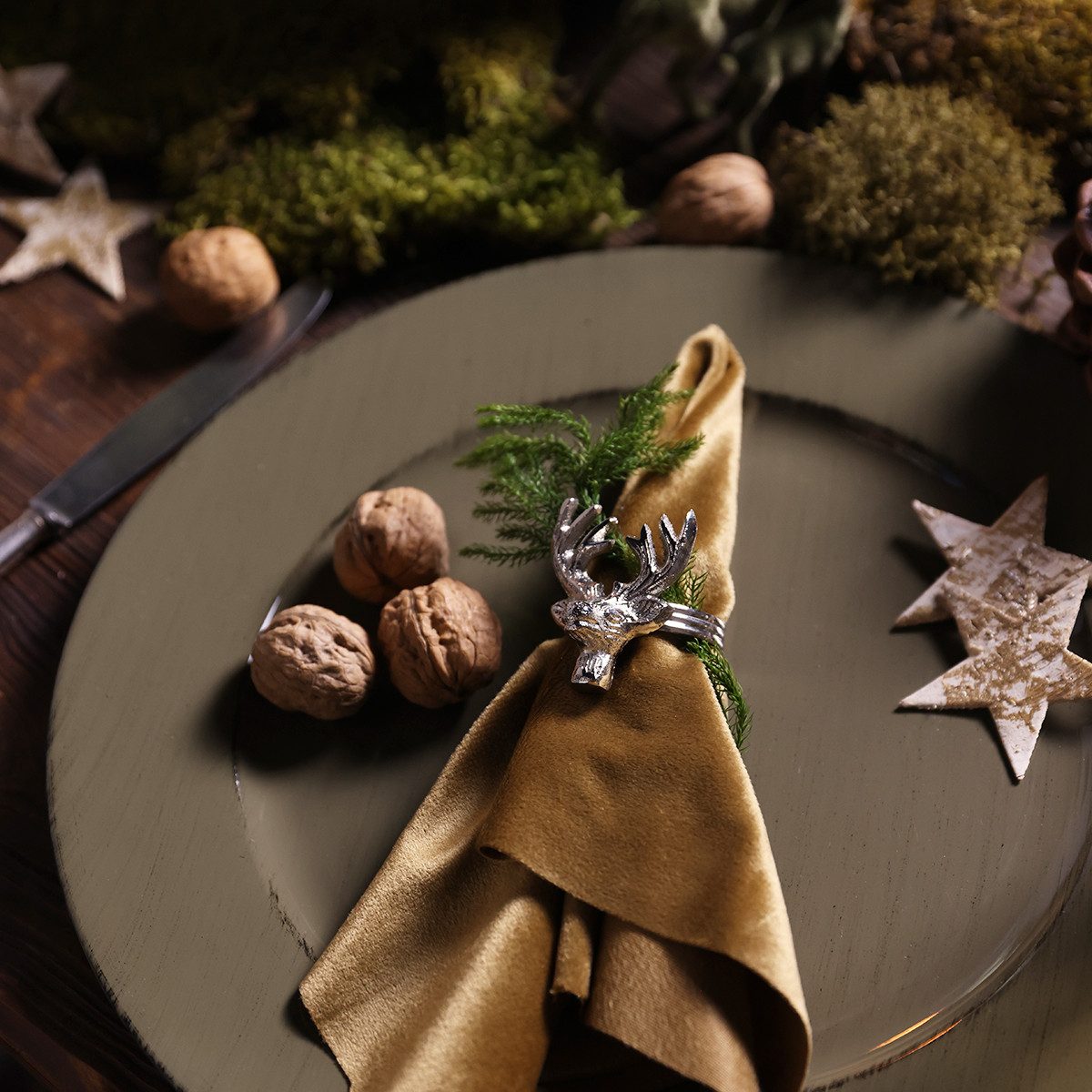 Viana Weihnachtsmann Elegante Hirsch Serviettenhalter für Festliche Tischde günstig online kaufen