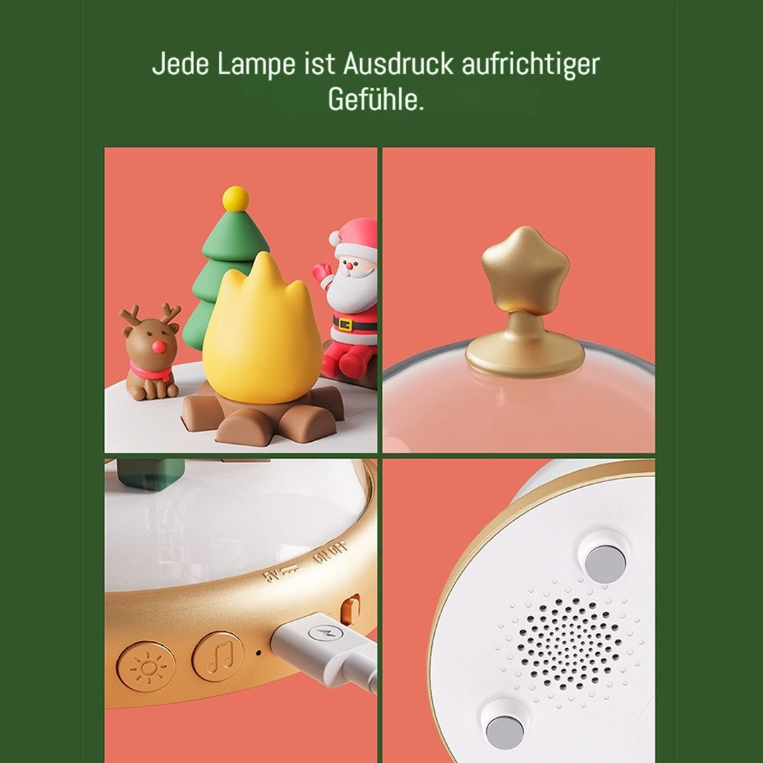 VIVIHEYDAY Dekofigur Spieluhr mit Melodie, Weihnachten Spieluhr mit Beleuchtetem (1-tlg), Musikalische Spieluhr)