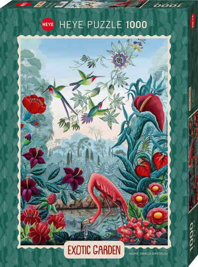 HEYE Puzzle Bird Paradise / Exotic Garden, 1000 Puzzleteile, Made in Germany