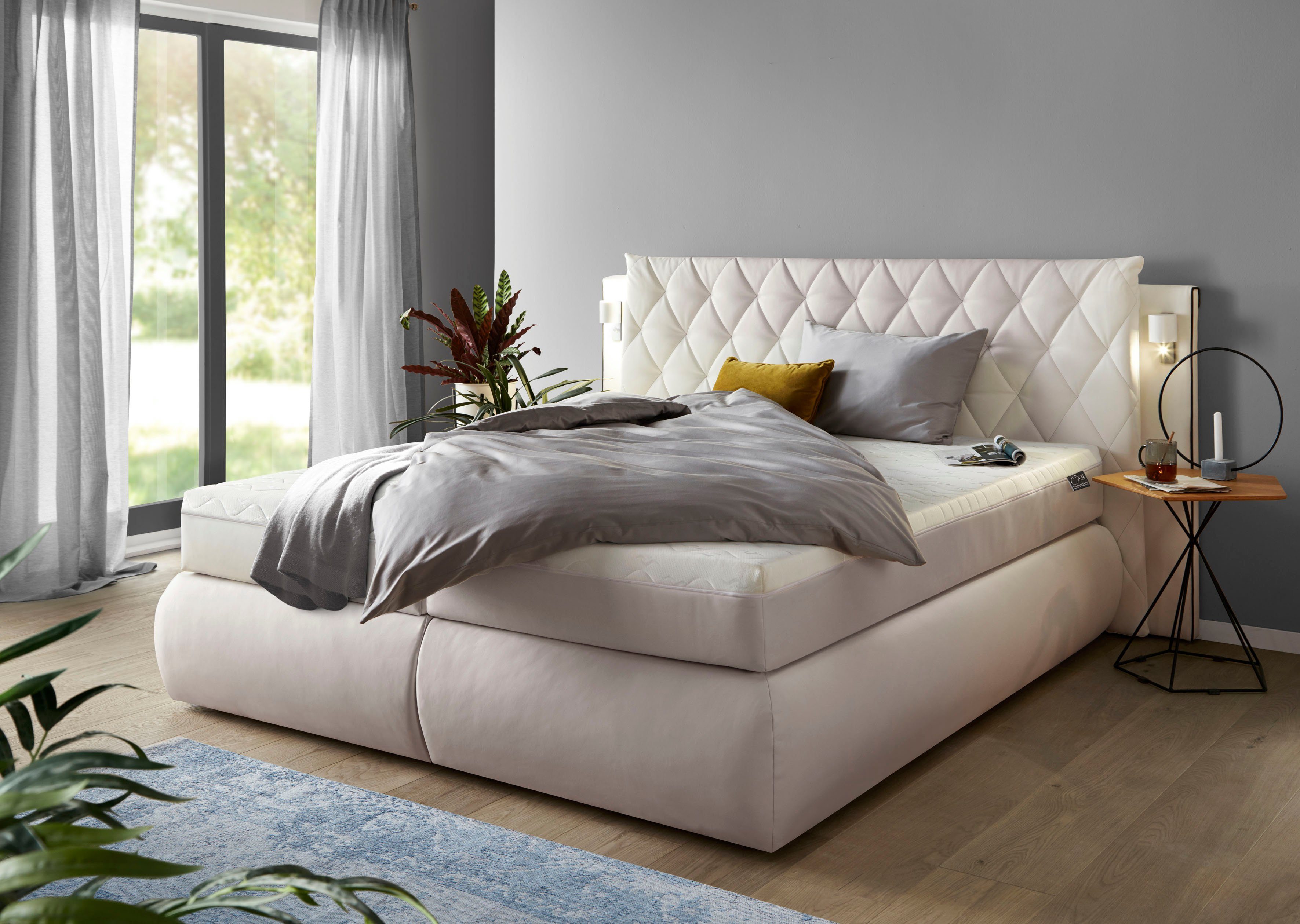COLLECTION AB Boxspringbett, inklusive Bettkasten, LED-Beleuchtung günstig online kaufen