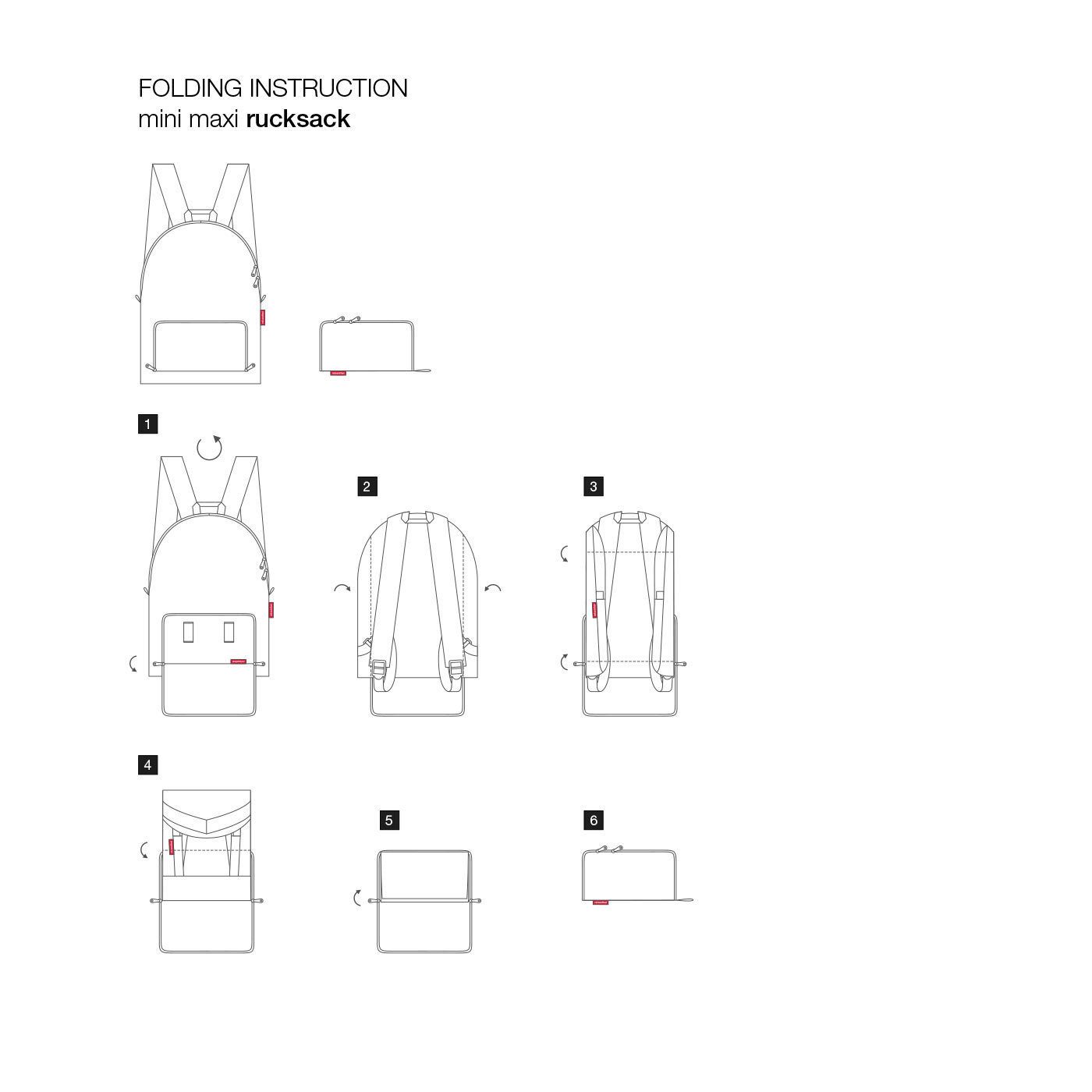 REISENTHEL® Aufbewahrungstasche Rucksacktasche mini maxi (1-tlg), kann in seiner Außentasche verpackt werden, Tragehenkel – Bild 5 von 5
