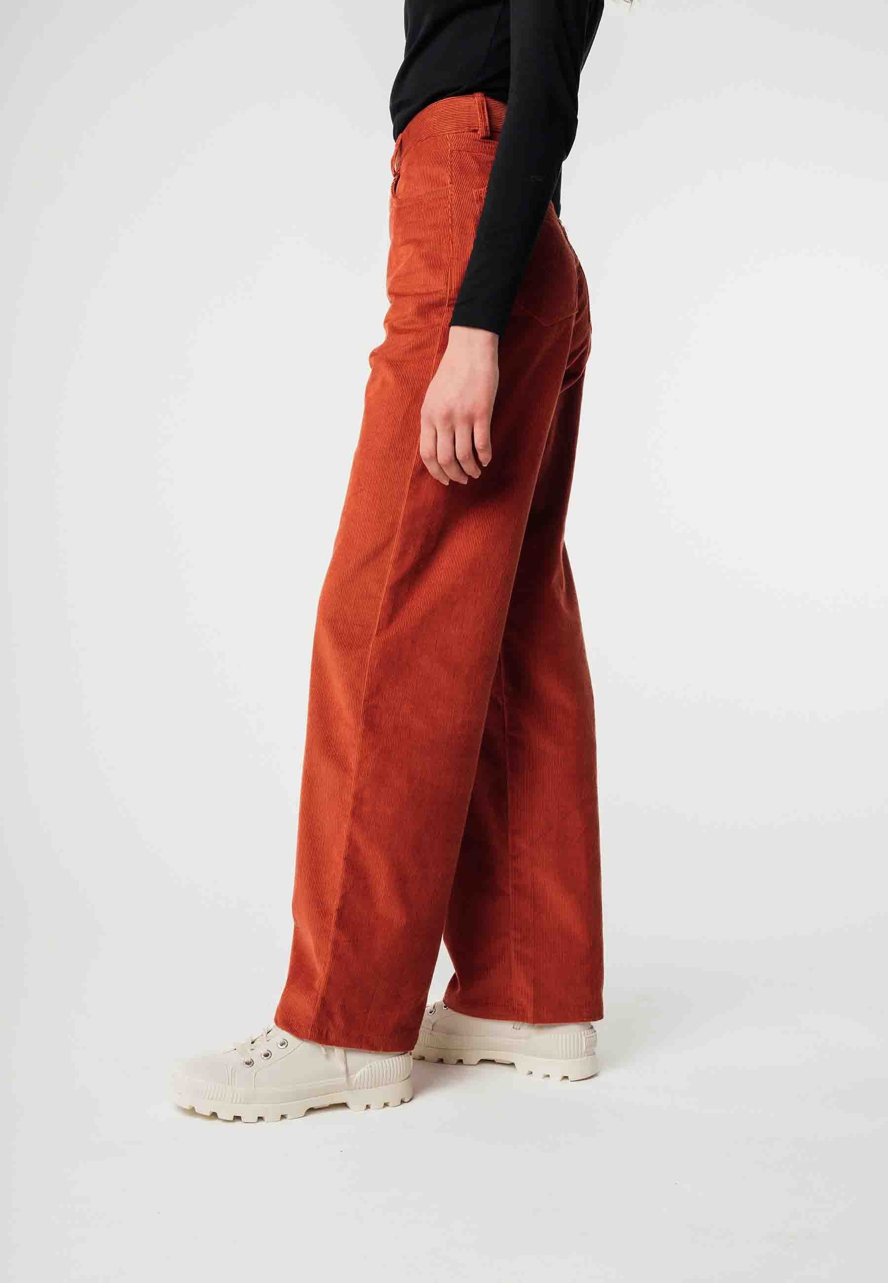 MELA Cordhose Cord Hose mit hohem Bund und weitem Bein Style OORJA günstig online kaufen