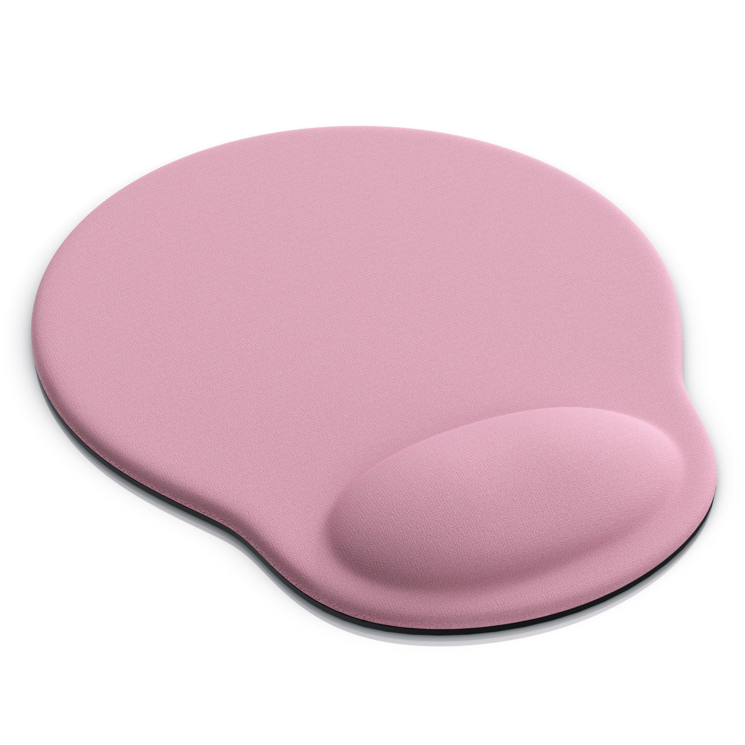 CSL Mauspad Office Gel Mousepad mit ergonomischer Handgelenkauflage, (1-St), Office Gel Mousepad mit ergonomischer Handgelenkauflage,rosa