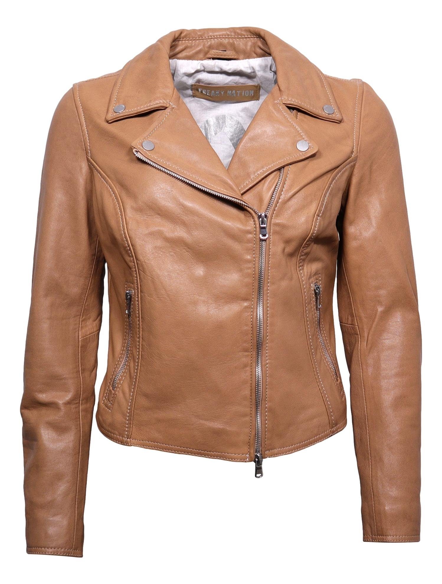 Freaky Nation Lederjacke »Bali-FN SC« mit asymmetrischem 2-Wege-Reißverschl günstig online kaufen