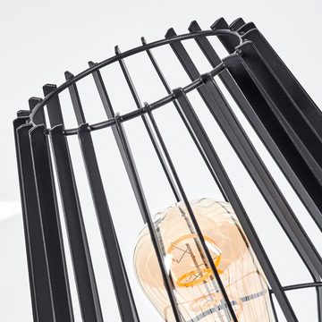 hofstein Tischleuchte moderne Tischlampe aus Metall in Schwarz, ohne Leuchtmittel, Nachttischlampe An-/Ausschalter, Lichteffekt, 1xE27, ohne Leuchtmittel