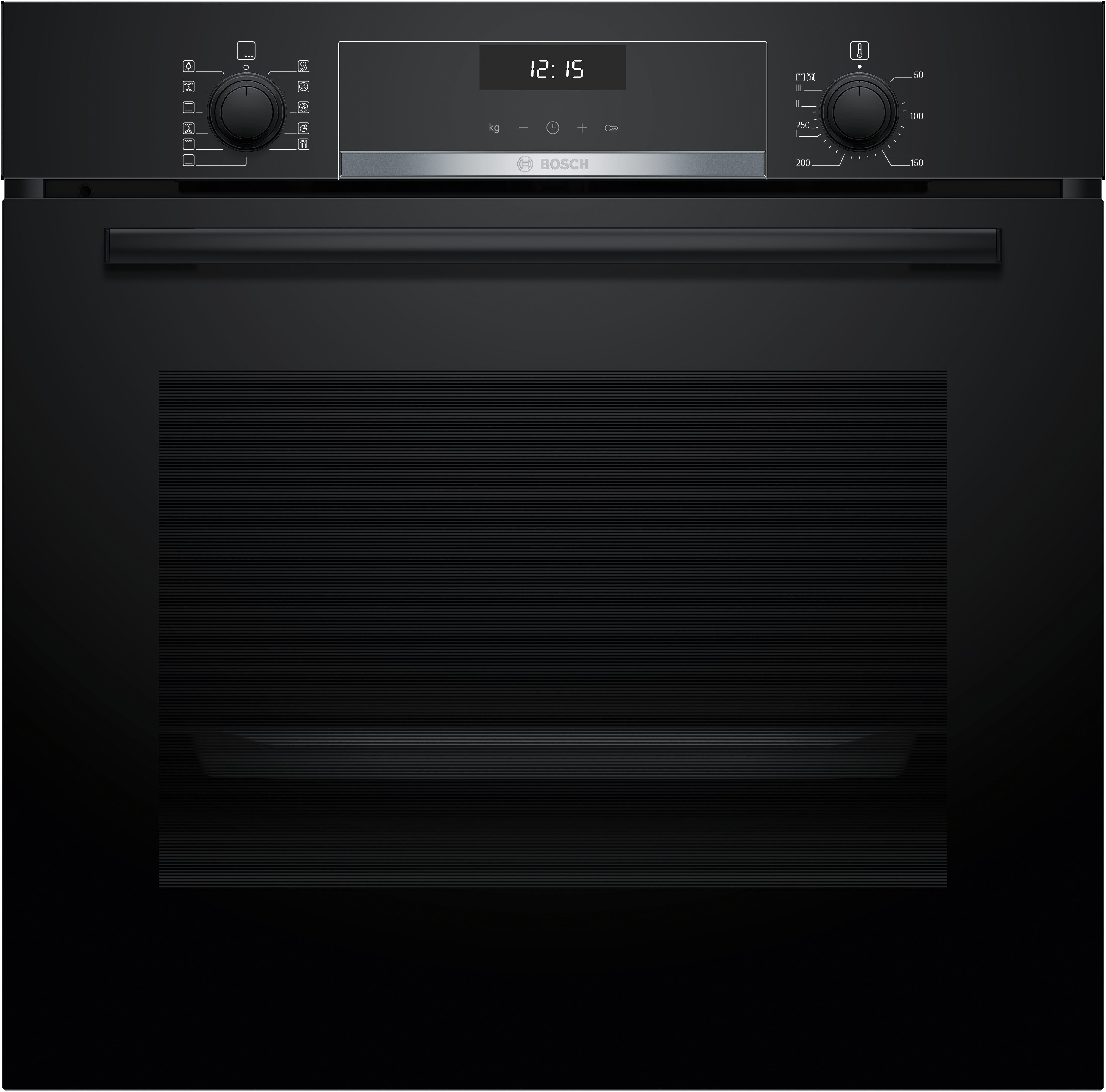 BOSCH Backofen Serie 6 HBG537BB4, mit Teleskopauszug nachrüstbar, Knusper-gesunde AirFry-Funktion & gleichmäßige 3D-Heißluft