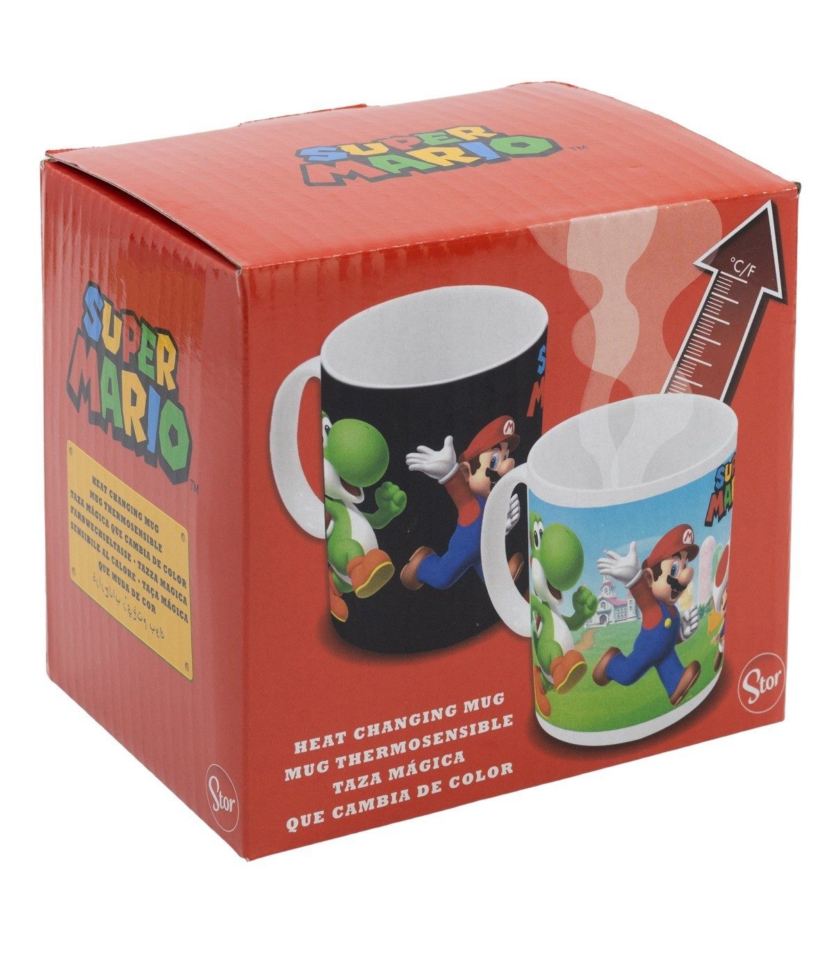 Super Mario Tasse Farbwechsel Tasse 325 ml Keramiktasse Kaffeebecher Geschenkbox
