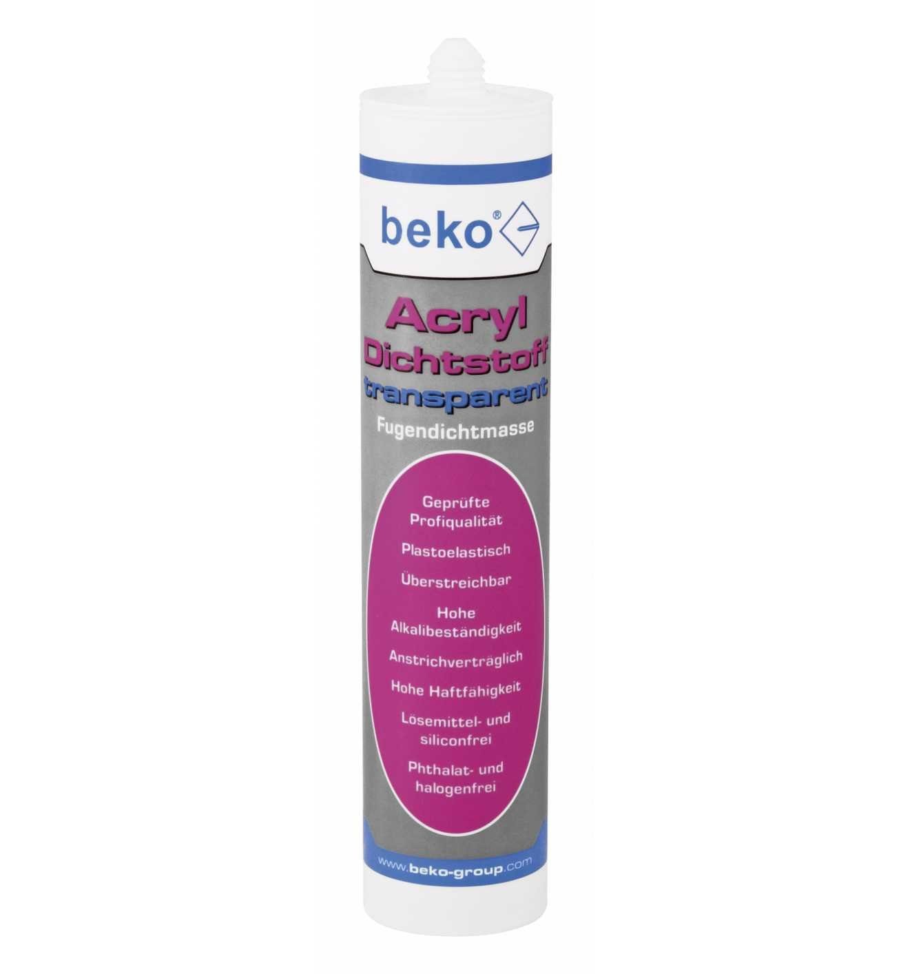 BEKO Dichtstoff BEKO Acryl Dichtstoff Transparent 310ml