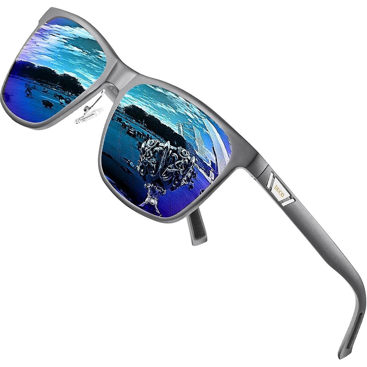 Retrosonnenbrille Sonnenbrille unisex polarisiert UV400 Al-Mg Metallrahmen Fahrerbrille
