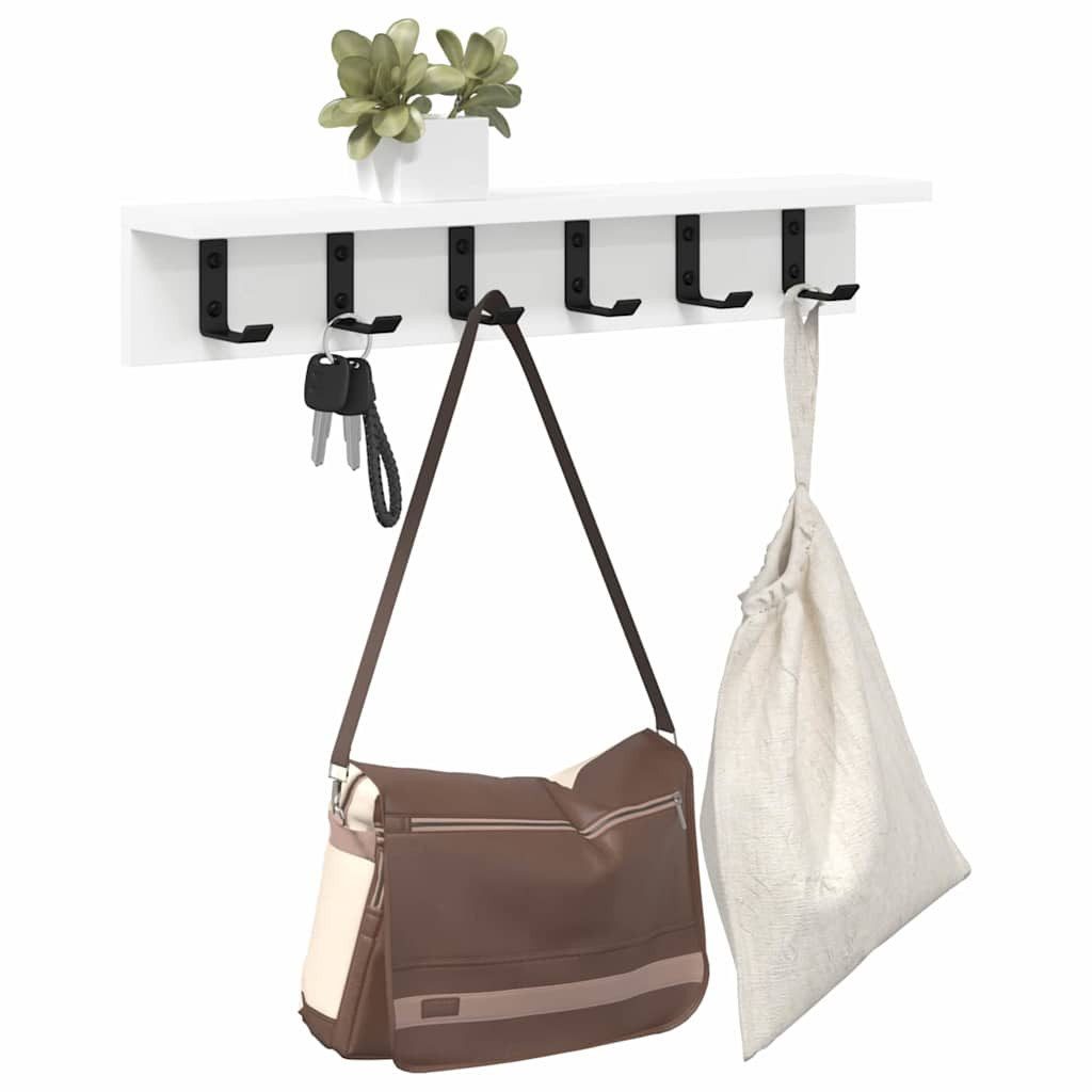 vidaXL Regal Wandmontierter Kleiderständer Weiß 60 günstig online kaufen