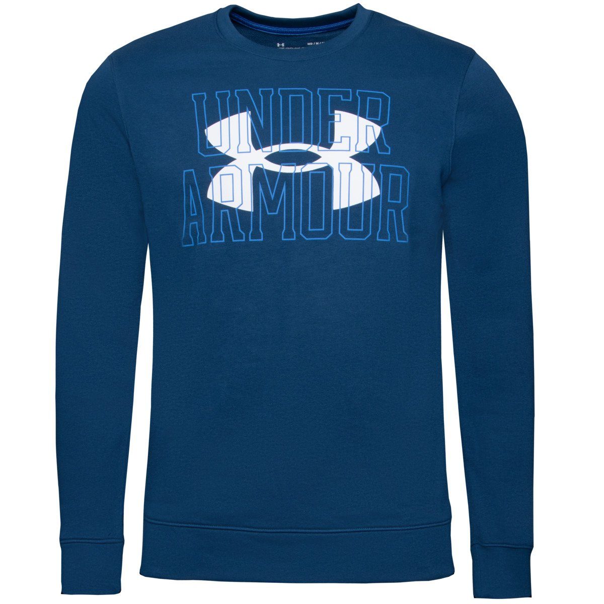 Under Armour® Sweatshirt Terry Rival blau Crew Logo Herren