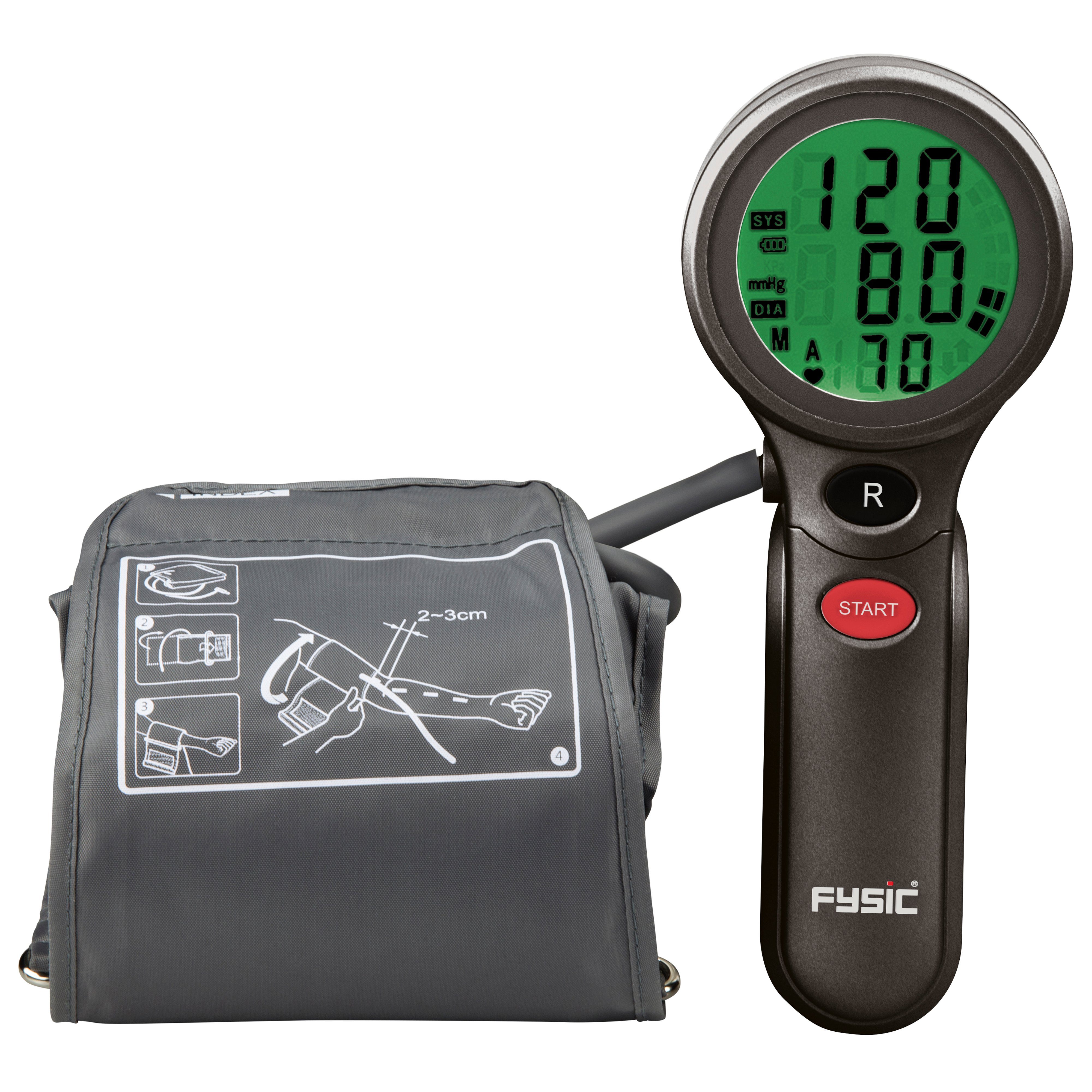Fysic Blutdruckmessgerät FB-180, Großes Display, Speicher für 90 Messungen, einfaches Handling