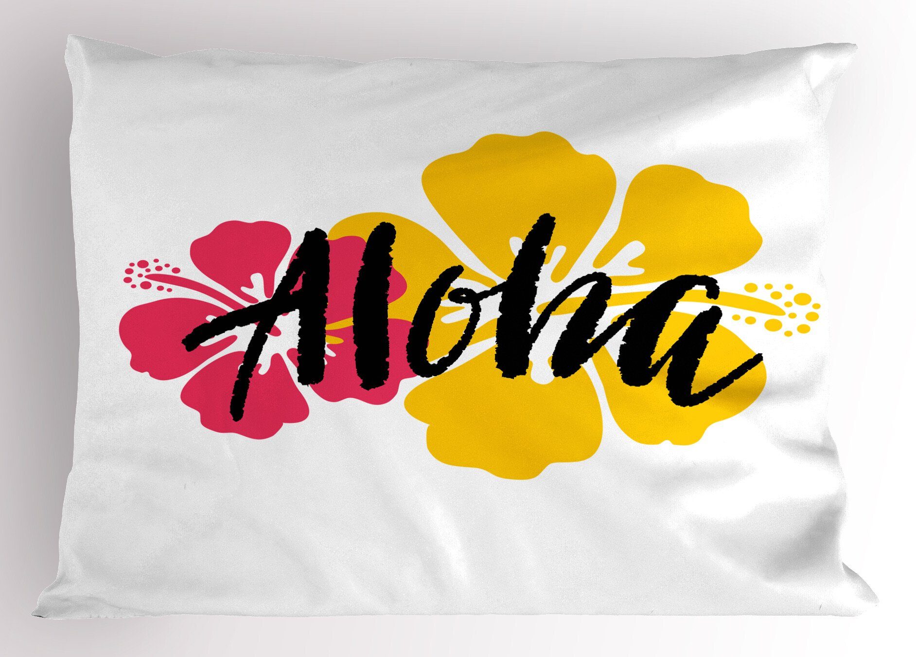 Kissenbezüge Dekorativer Queen Kopfkissenbezug, Gedruckter Size Abakuhaus Stück), Stroke Effekt Aloha (1 Brush Hibiscus