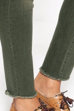 ATT Jeans Slim-fit-Jeans Leoni mit Waschungen und offenen Saumkanten