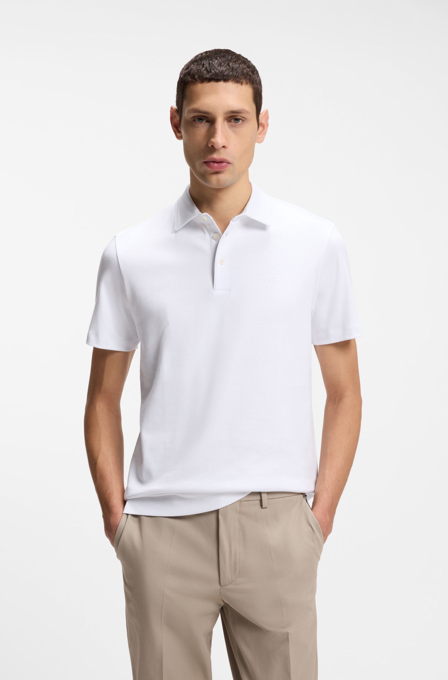 BOSS Poloshirt Palosh mit tonalem Logo, slim fit