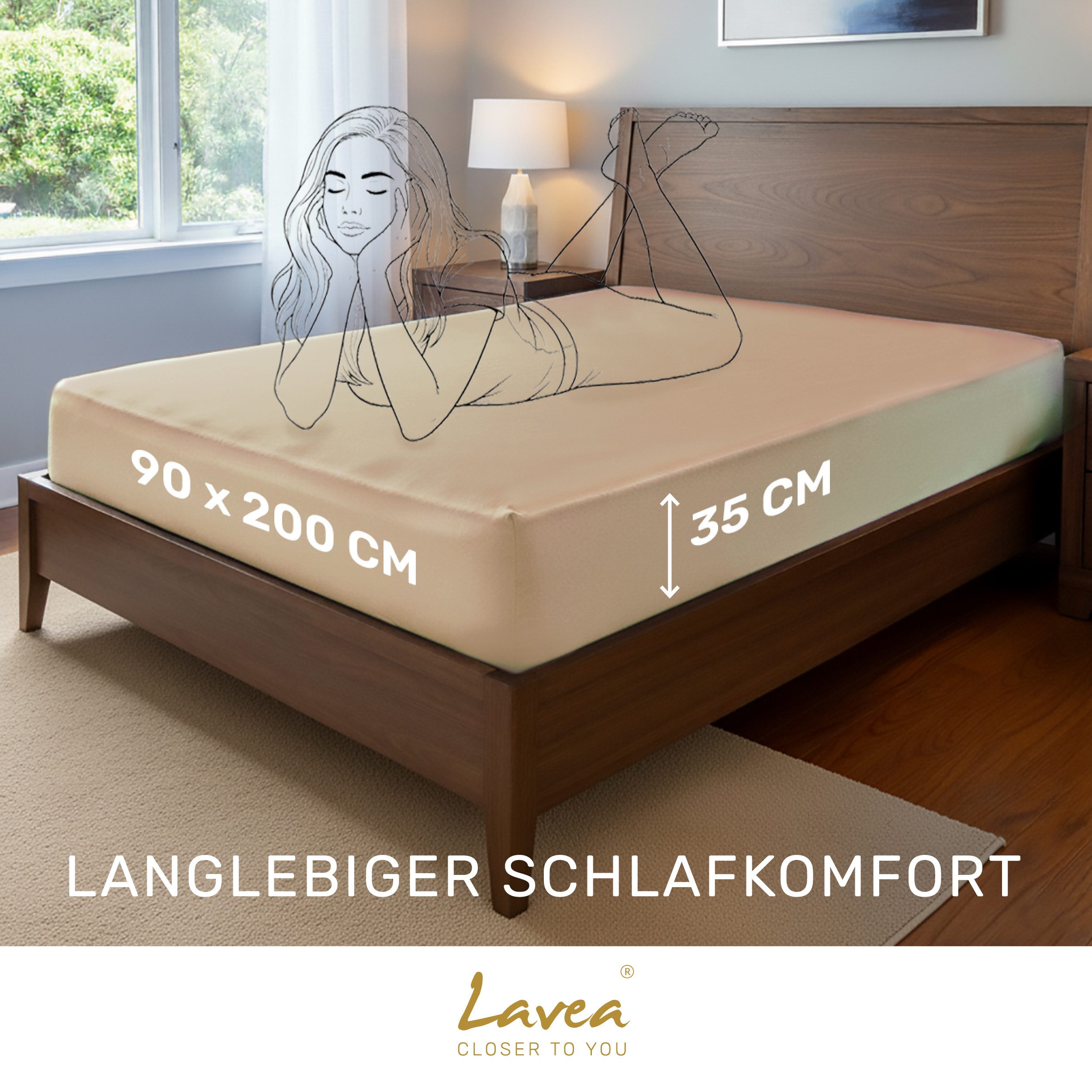 Lavea Spannbettlaken Bettlaken, Spannlaken Mikrofaser, (1 Stück), kühlend & günstig online kaufen