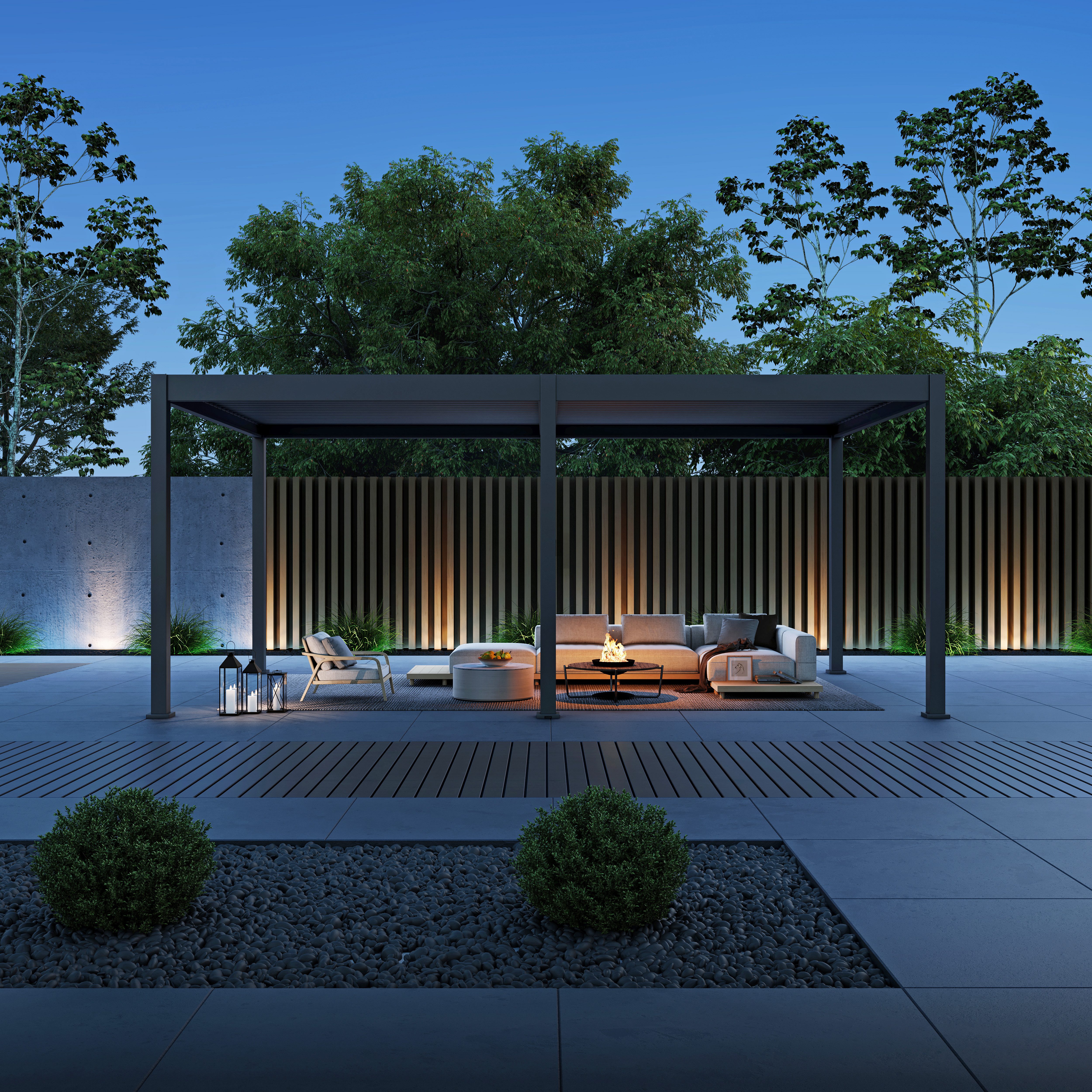 Paragon Pavillon Grand Tuscan 1220, BxTxH: 370x599x256 cm, inkl. Lamellendach