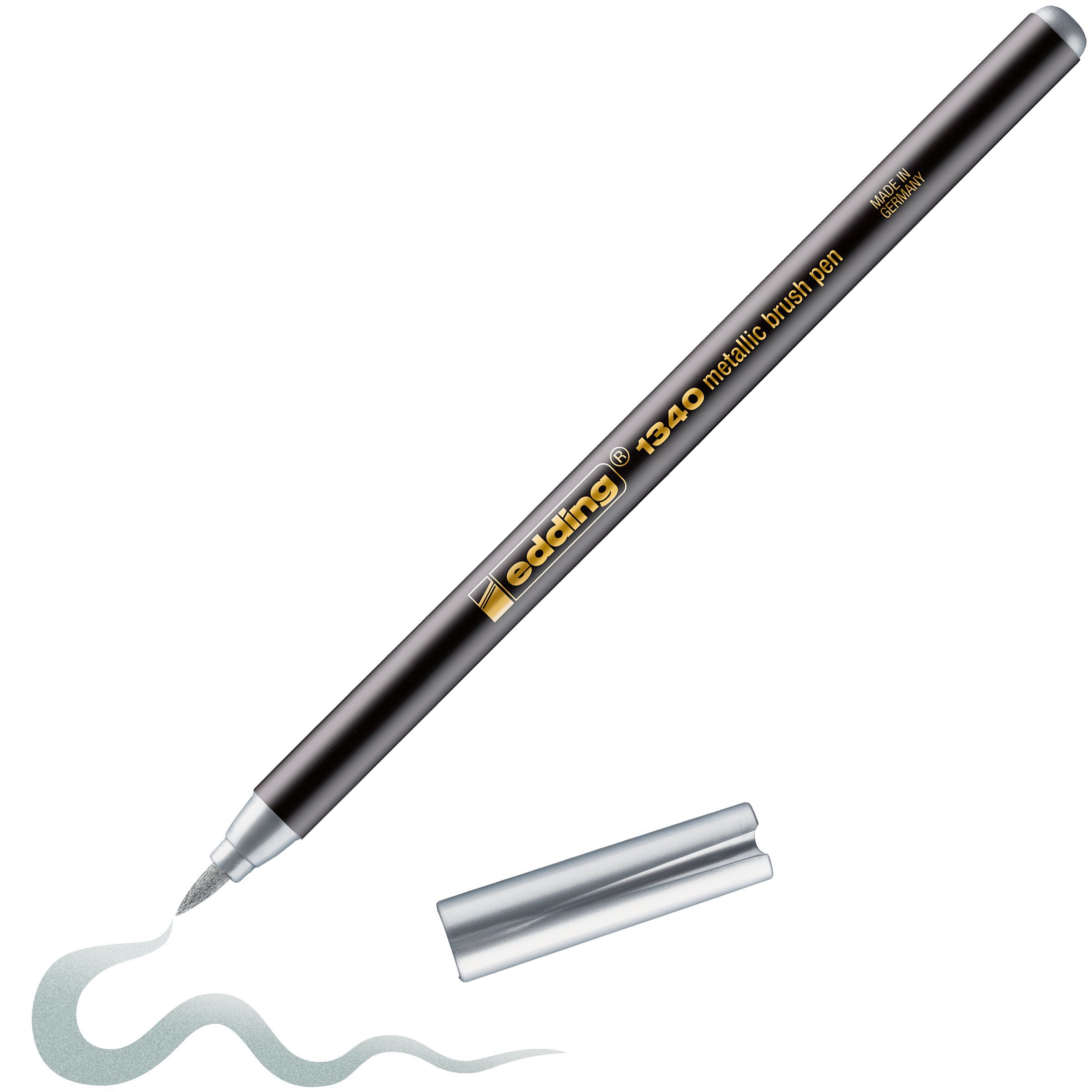 Metallic 1340 Pinselstift, Silber Pinselstift edding