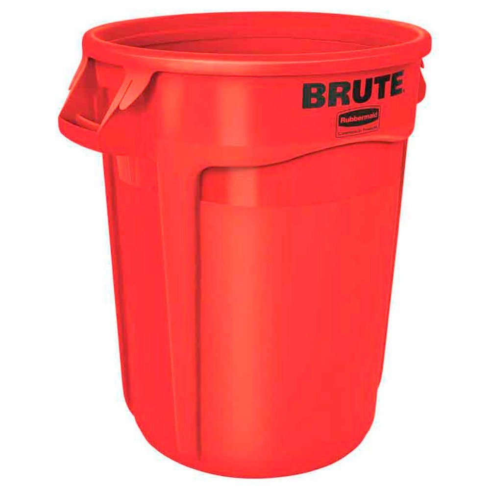 Brute Mehrzwecktonne Orange PROREGAL® Mülltrennsystem 121,1L, Rot mit Belüftungskanälen,