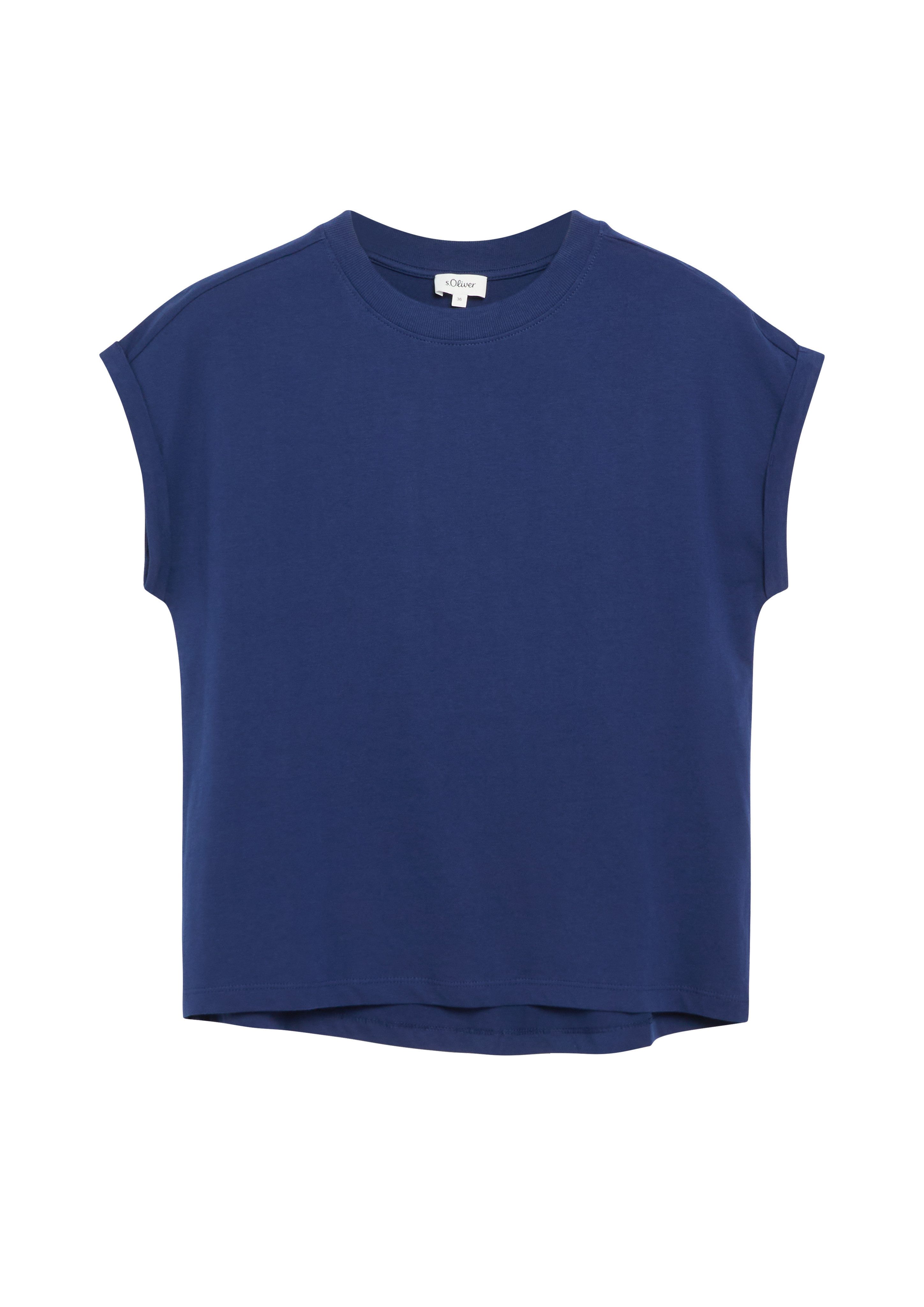 s.Oliver Kurzarmshirt Sommershirt - unifarben – Bild 3 von 4