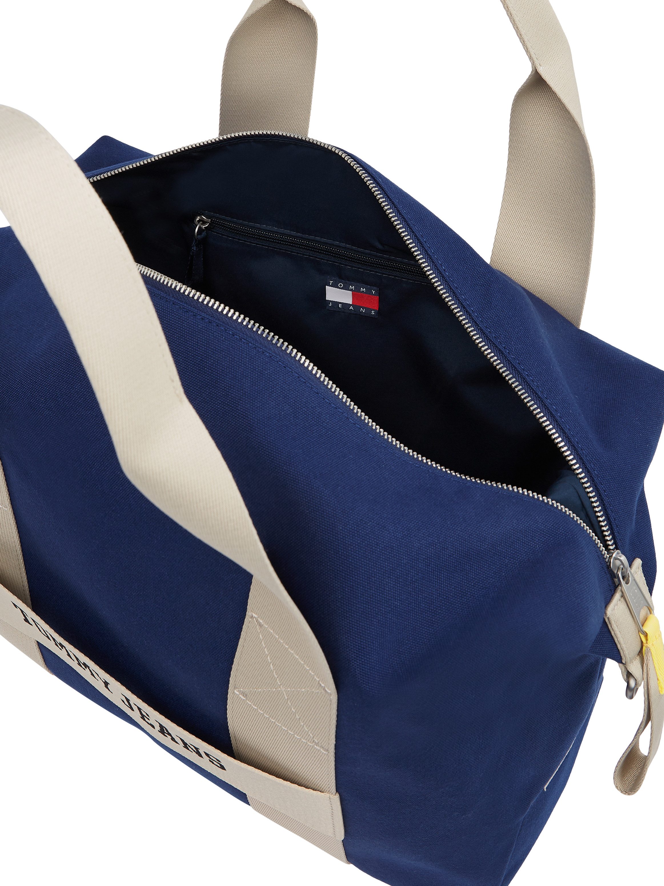 Tommy Jeans Weekender TJM RETRO COOL DUFFLE, Unisex Umhängetasche, Henkeltasche, Schultertasche mit Kontrastbesatz