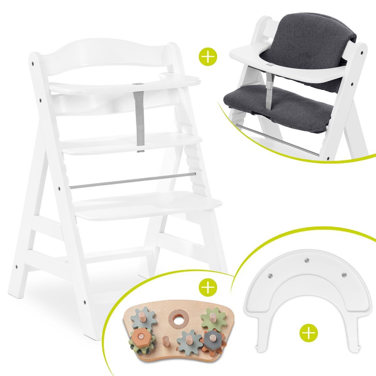 Hauck Hochstuhl Alpha Plus White, Holz günstig online kaufen