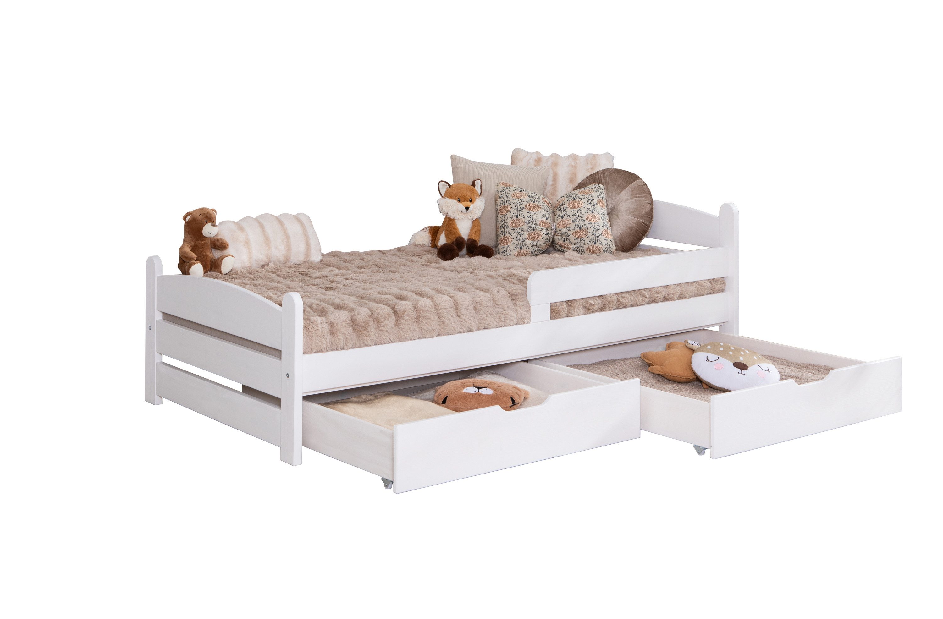 Ticaa Bettgestell Einzelbett „Mello“, Kinderbett, Jugendbett