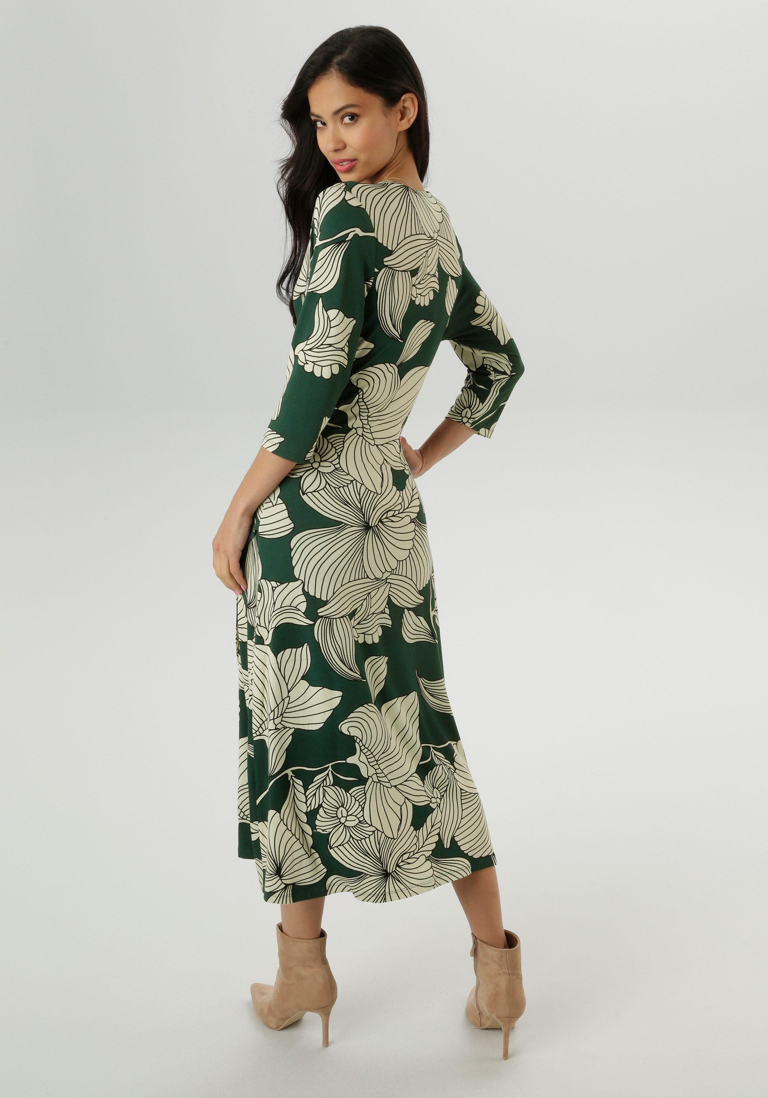 Aniston SELECTED Jerseykleid mit V-Ausschnitt in günstig online kaufen