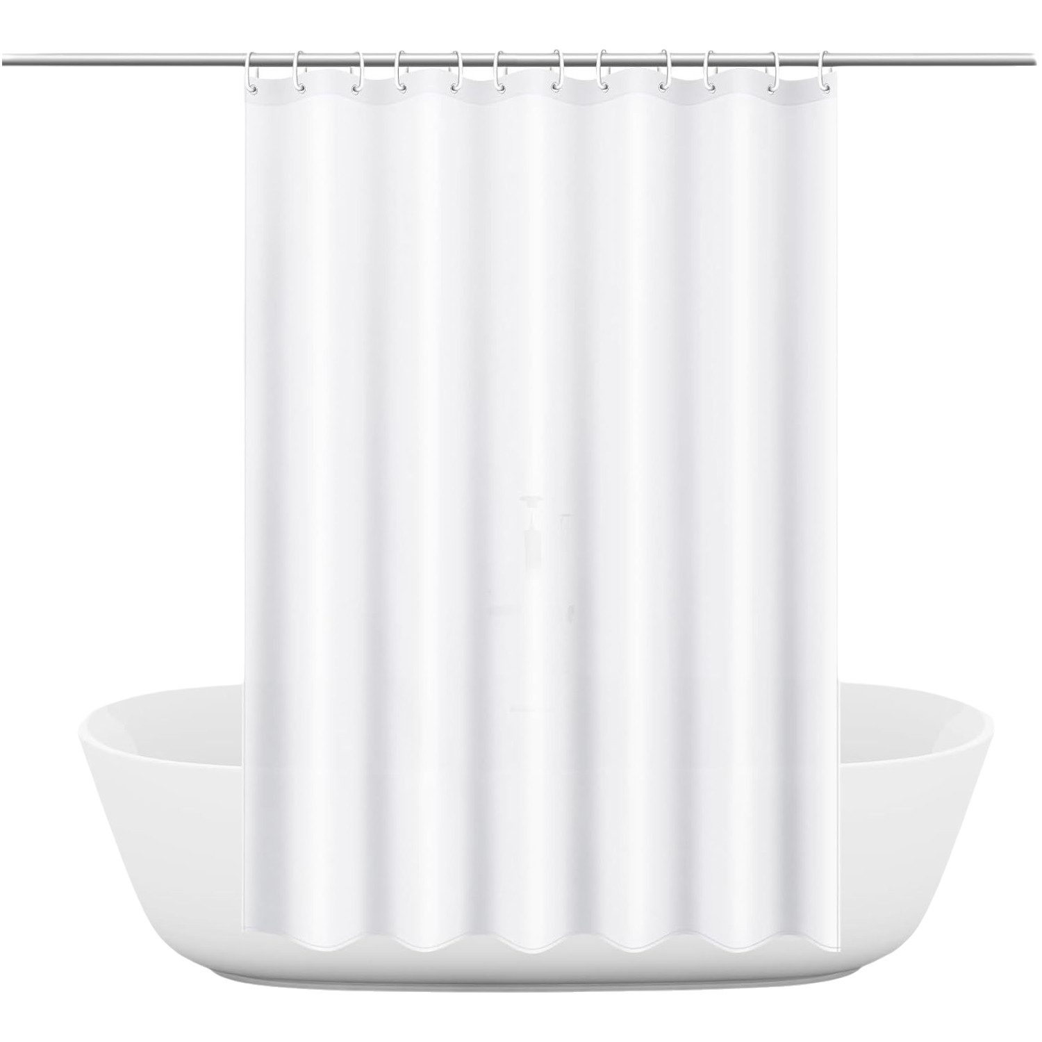 Minicloss Duschvorhang Anti-Schimmel Badezimmervorhang, Wasserdicht und Waschbar Breite 180 cm (1-tlg), Perfekt für Badewanne & Dusche