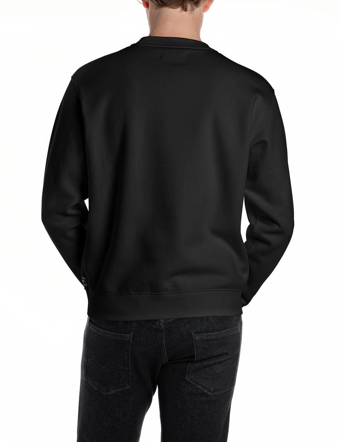 Replay Sweatshirt mit V-Einsatz am Halsausschnitt