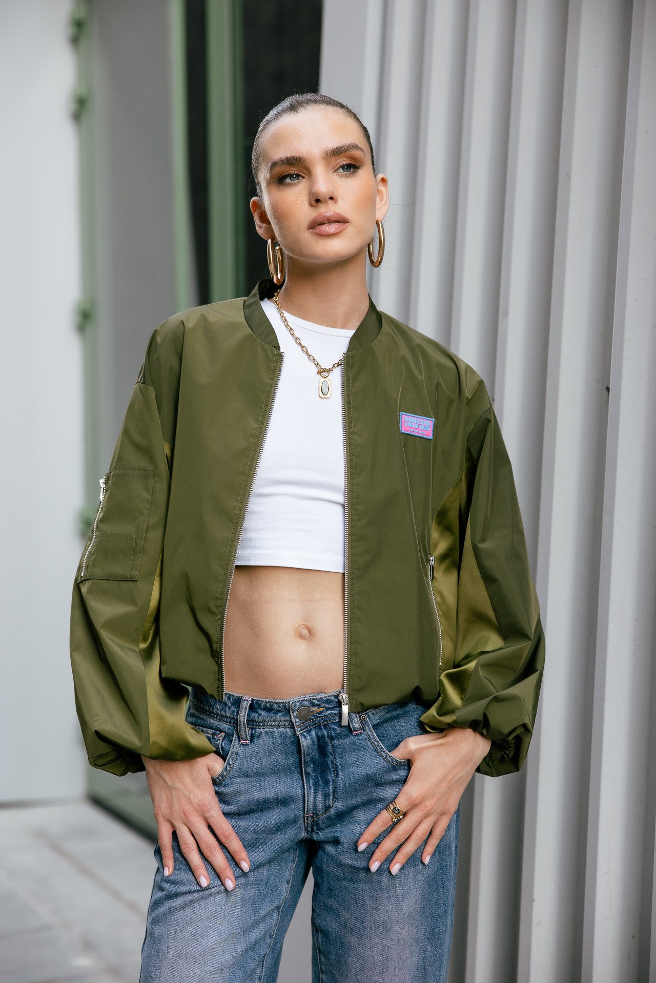 Freeman T. Porter Blouson Virama Mix Jacke - Bomberjacke Damen - kurze Jacke - Sommerjacke